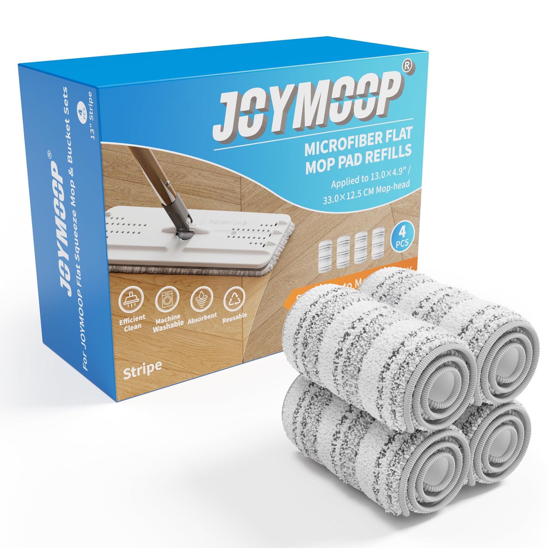 Flat Mop Replacement Pads (4 Count)