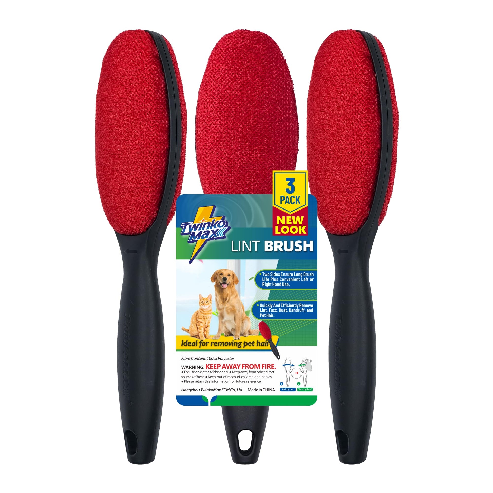 Lint Brush for Pet Hair (3 Count)