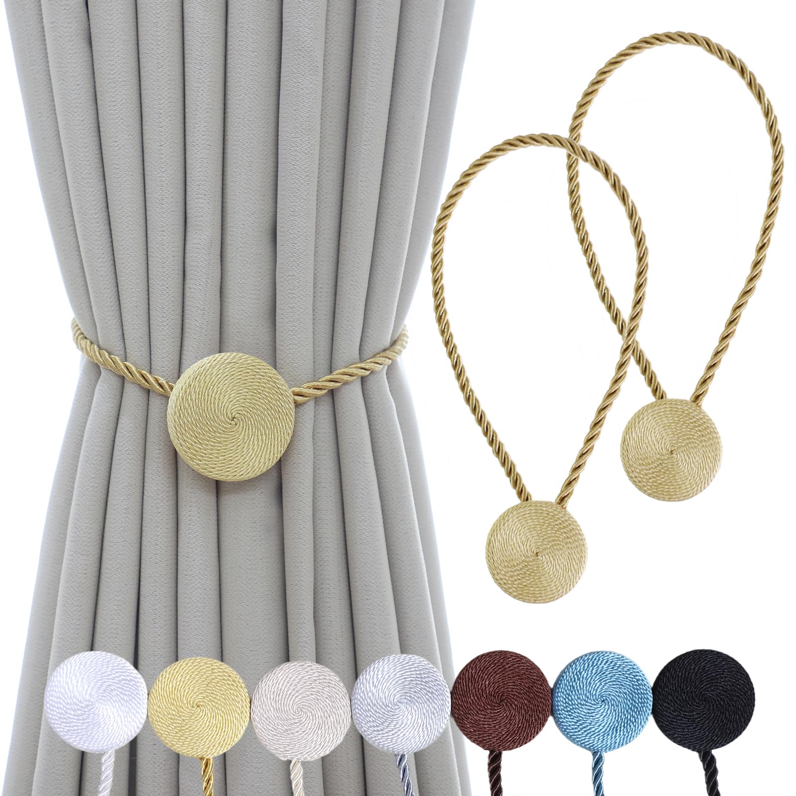 Magnetic Curtain Tiebacks (2 Count)