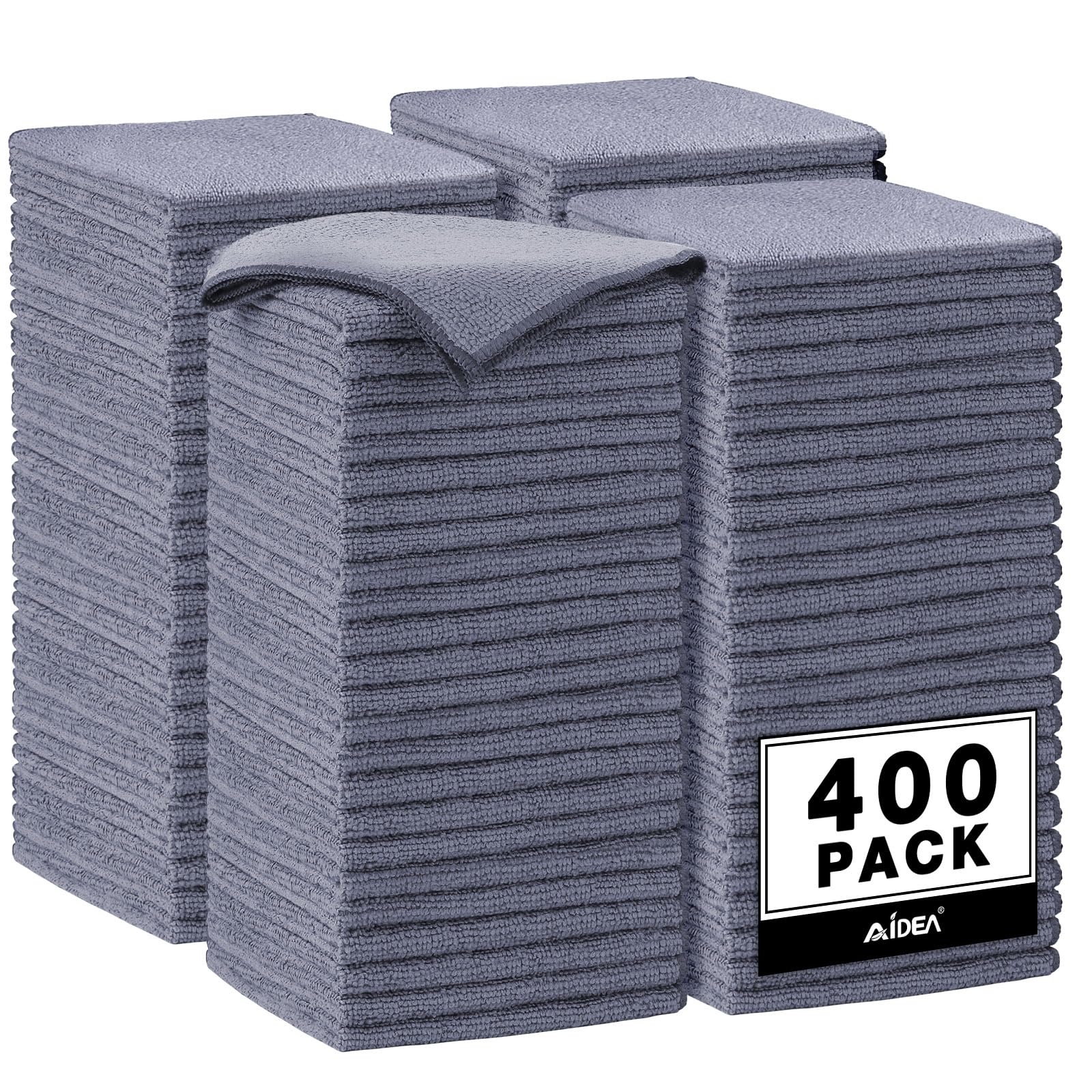 Microfiber Cleaning Cloth Grey (400 Count)