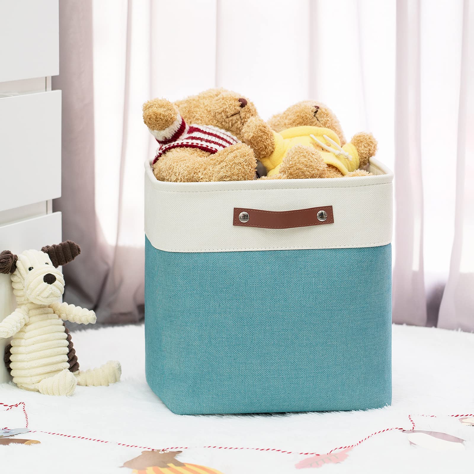 Cube Storage Baskets for Shelves Foldable Storage cubes Baskets (3 Count)