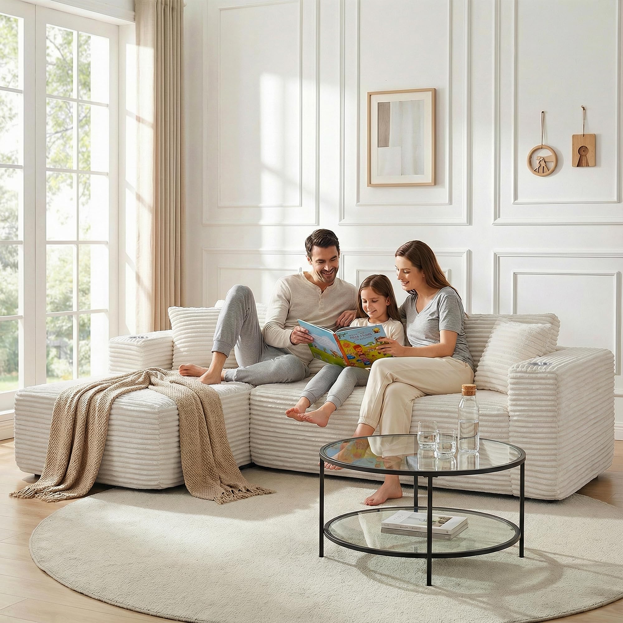 103" Modular Sectional Sofa for Small Spaces