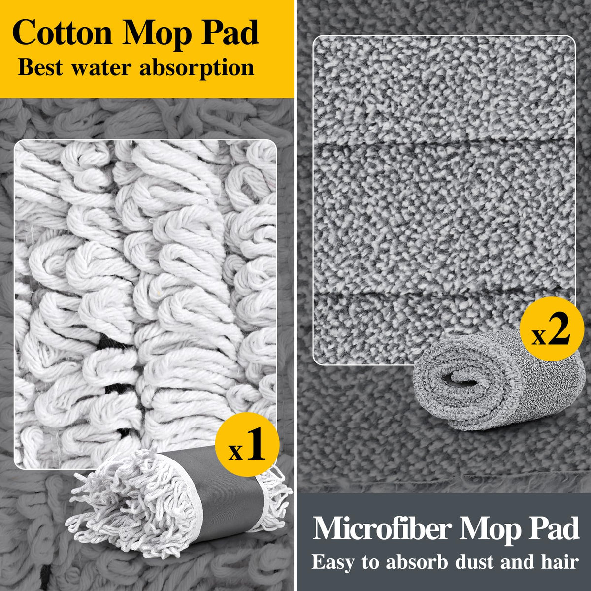 36” Commercial Dust Mop with 62” Adjustable Handle & 3 Reusable Pads