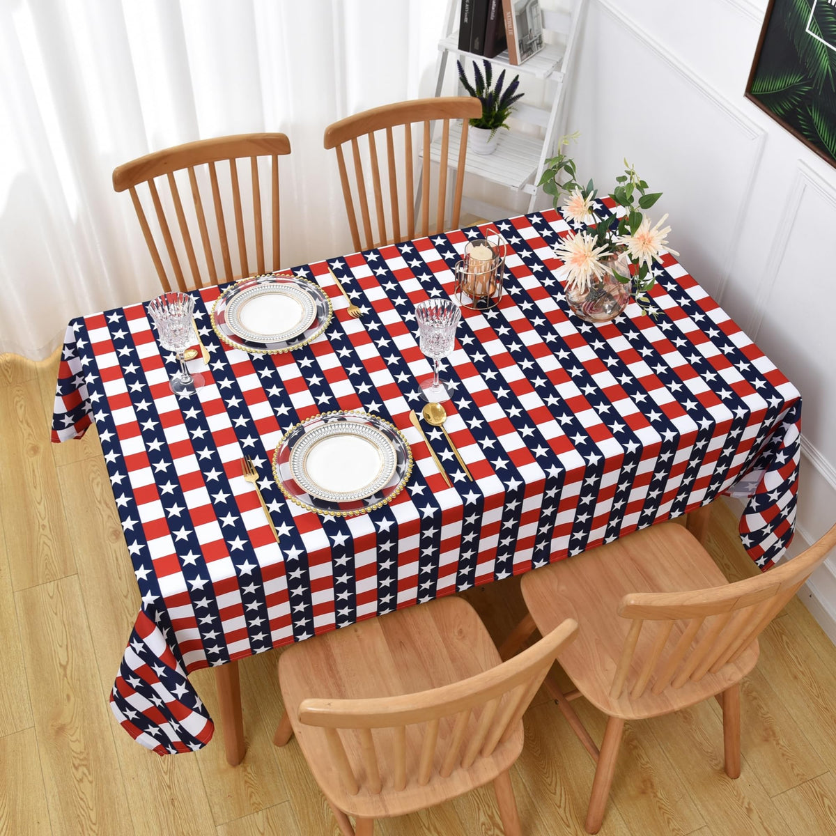 Waterproof Patriotic Tablecloth Fabric