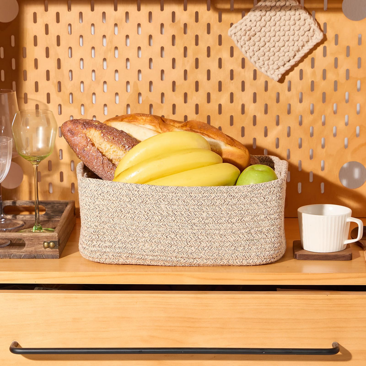 Small Storage Baskets for Organizing (4 Count)
