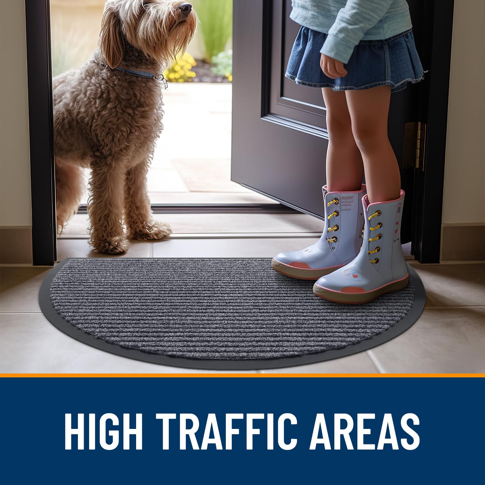 Half Circle Front Door Mat 29.5x17