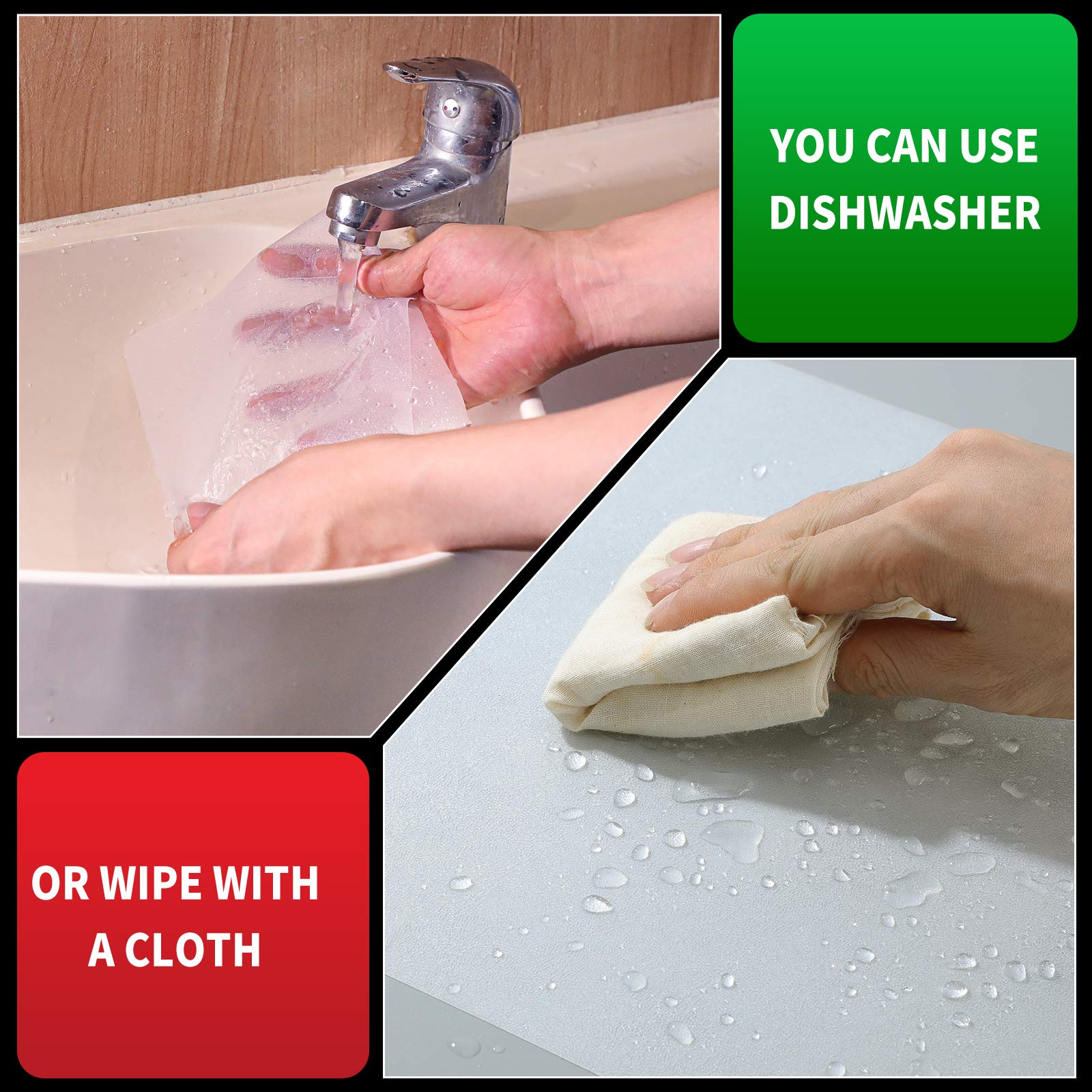 Shelf Liner Silicone Shelf Liners for Kitchen Cabinets Non (10 Sq Ft)