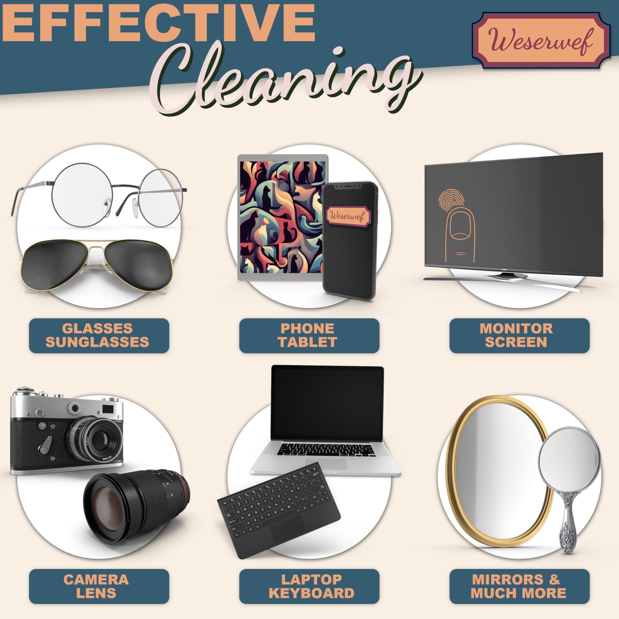 Design Microfiber Glasses Cleaning Cloth