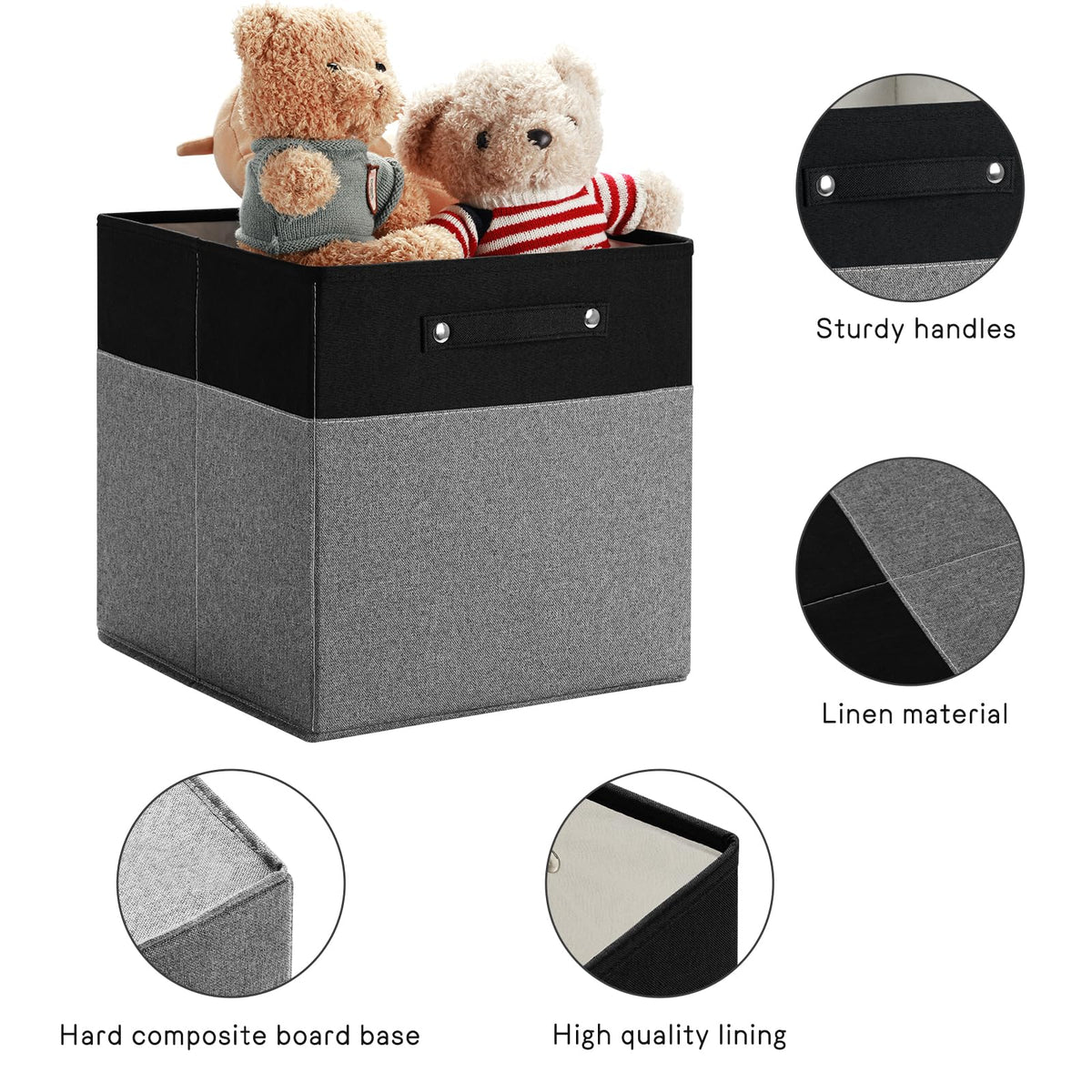 13x13x13 Storage Cube Bins 4 Pack
