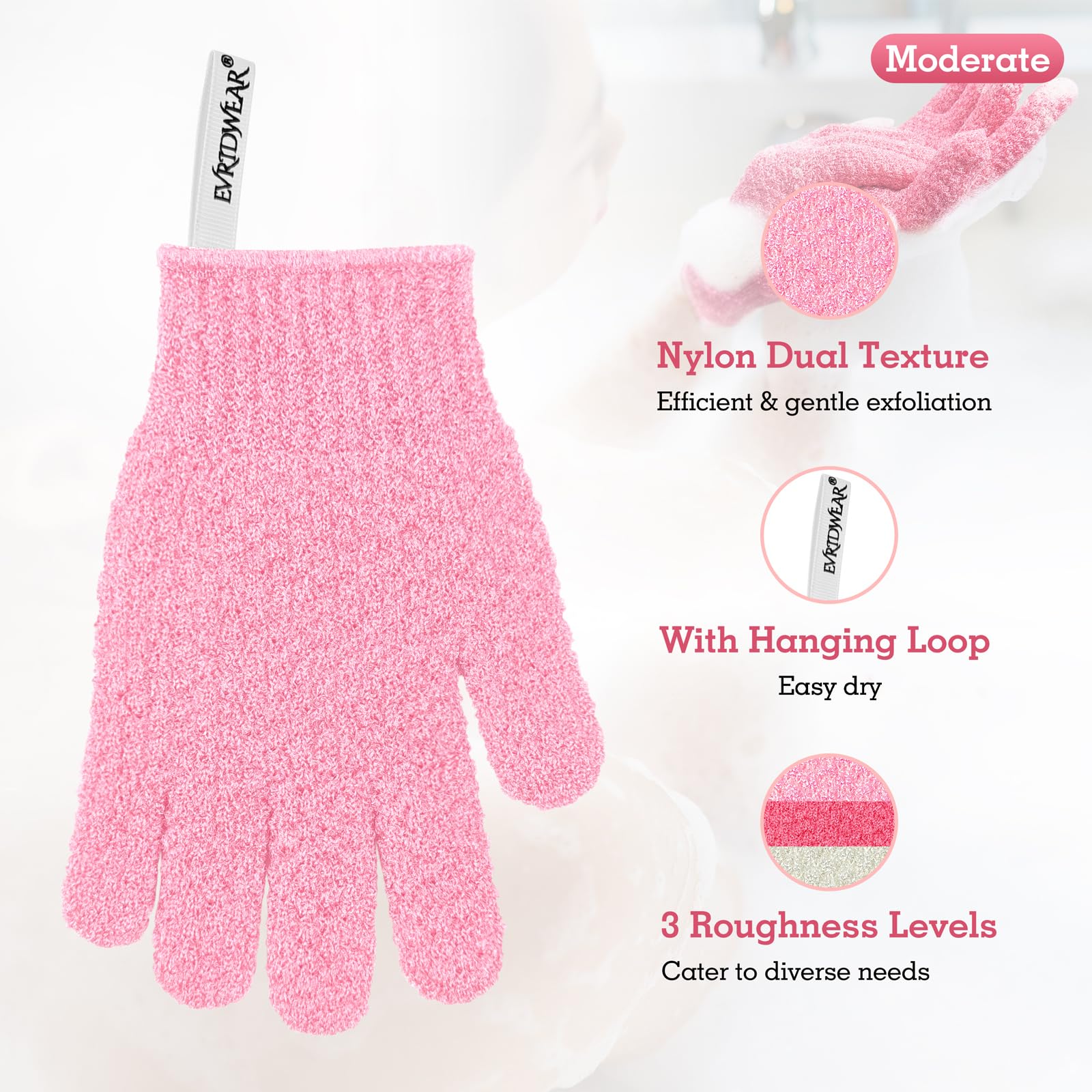 Exfoliating Glove for Shower Bath (3 Count)