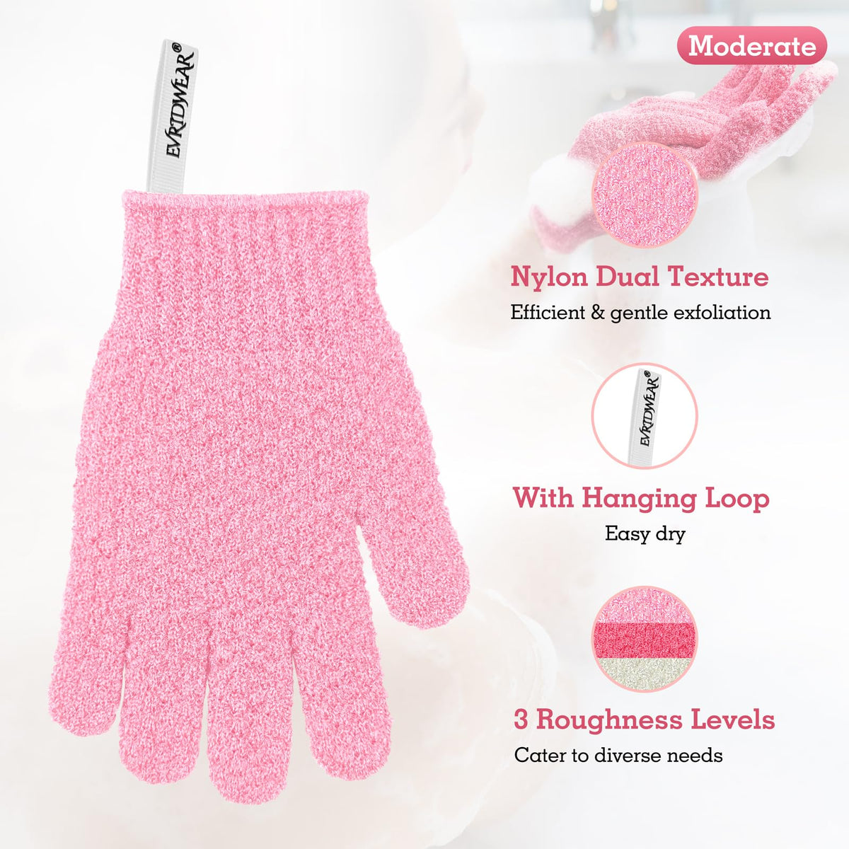 Exfoliating Glove for Shower Bath (3 Count)