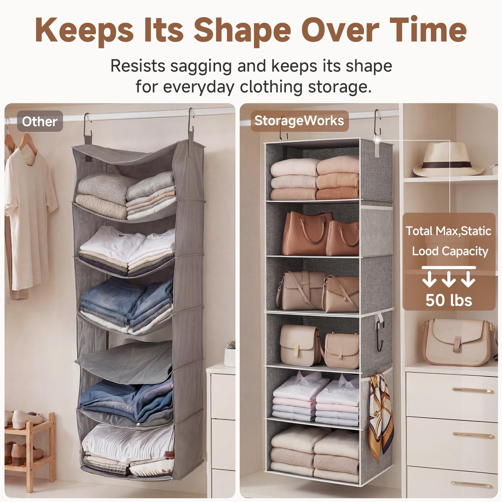 6 Shelf Jumbo Closet Organizers (2 Count)