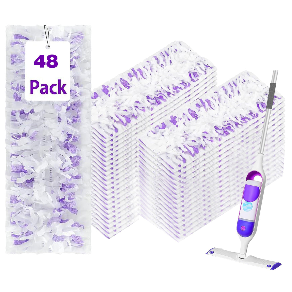 48 Pack PowerMop Refills Pads for Swiffer PowerMop