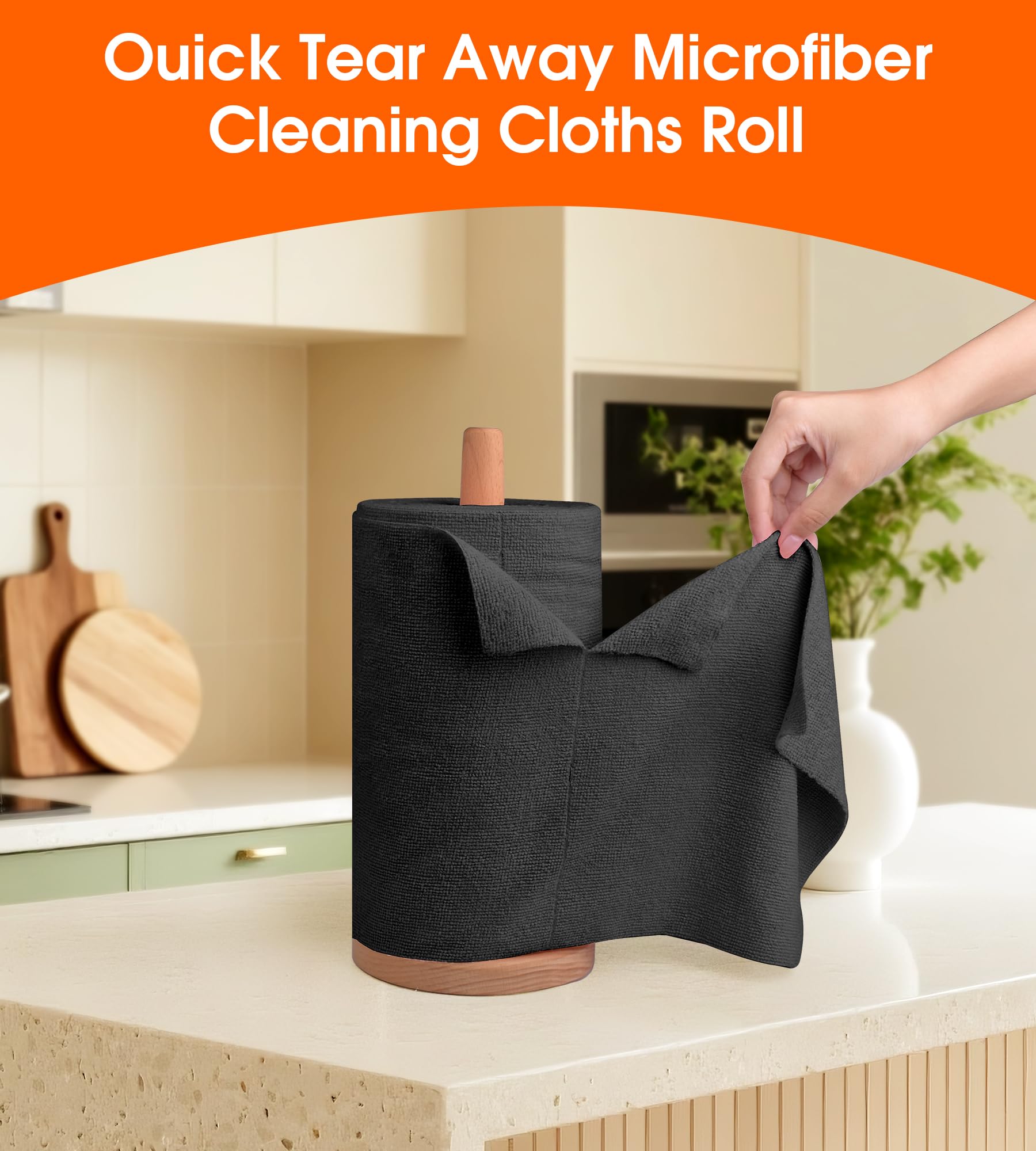 Microfiber Cleaning Cloth Roll (100 Count)