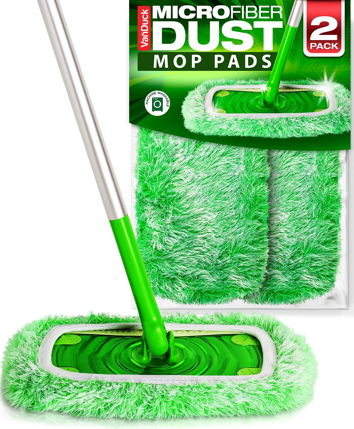 Reusable Microfiber Floor Duster Refill for Swiffer Sweeper (2 Count)