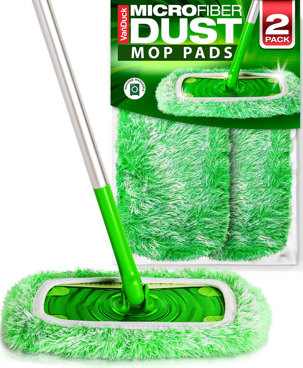 Reusable Microfiber Floor Duster Refill for Swiffer Sweeper (2 Count)
