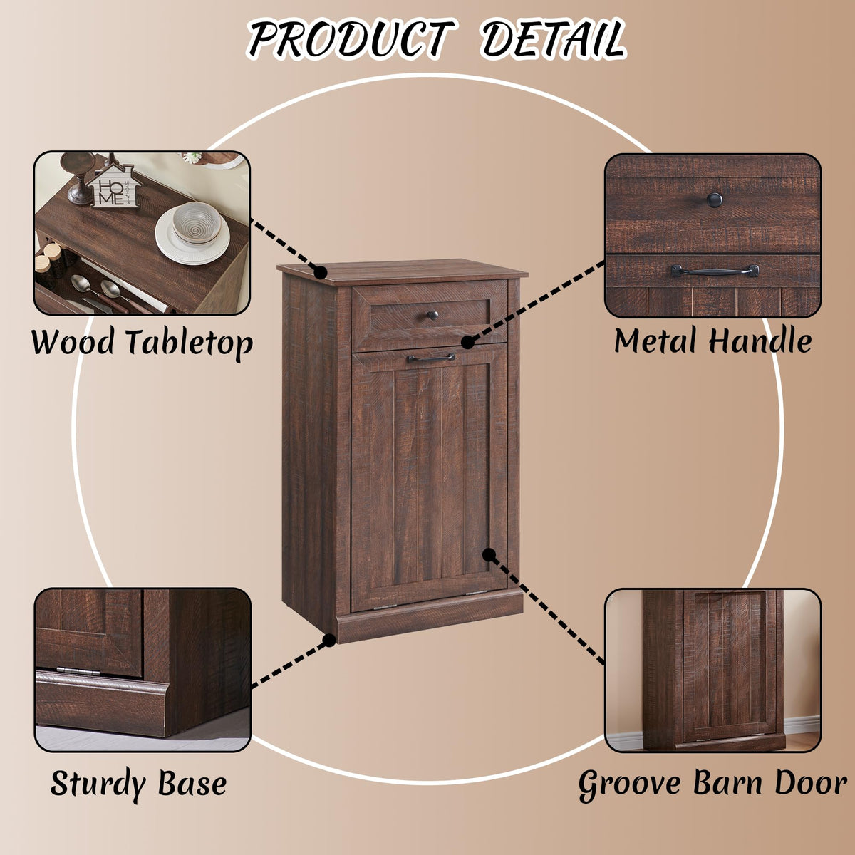 Tilt Out Laundry Hamper Cabinet
