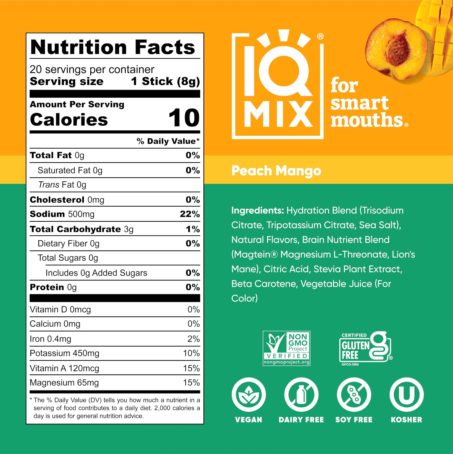 IQMIX Hydration Electrolytes Powder Packets (20 Count)