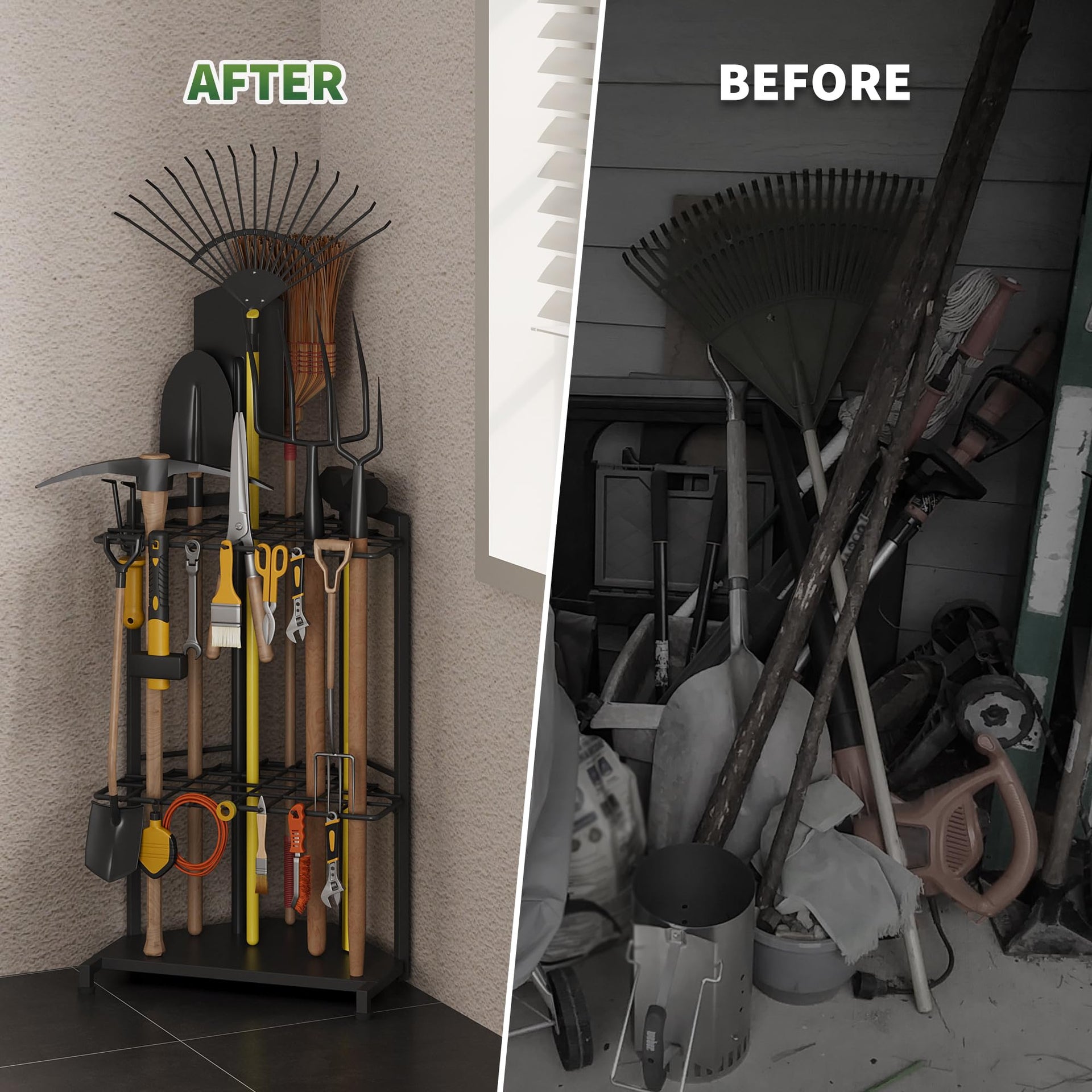 Garden Tool Organizer for Corner