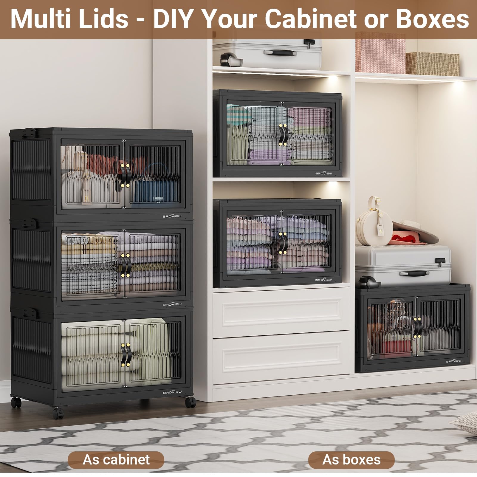 360Qt Stackable Storage Bins with 3 Lids (3 Count)