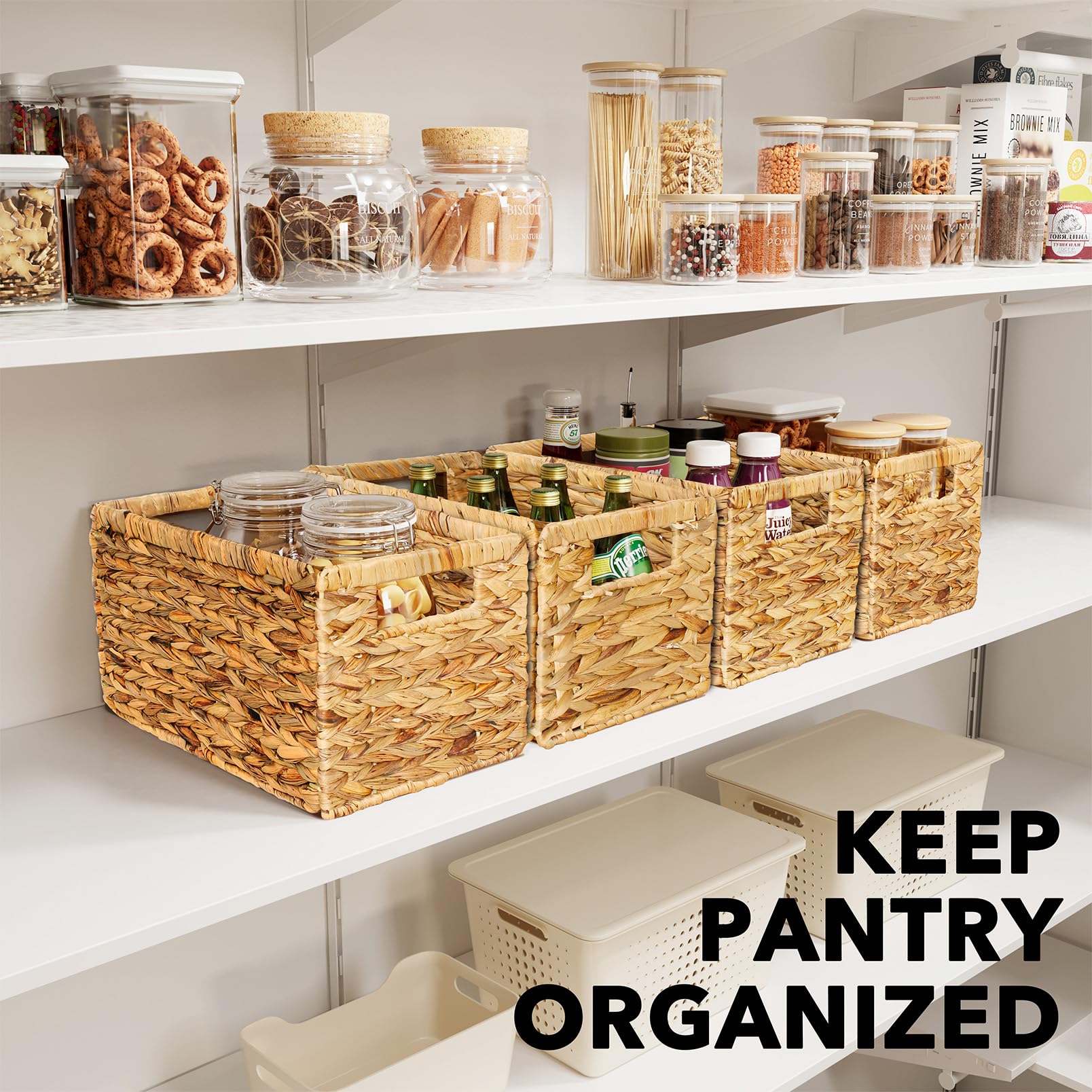 4 Pack Wicker Basket (4 Count)
