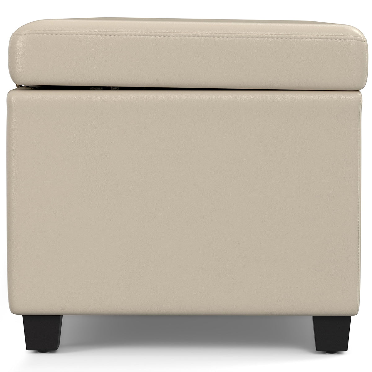 Avalon 54" Wide Vegan Leather Storage Ottoman in Tanners Brown