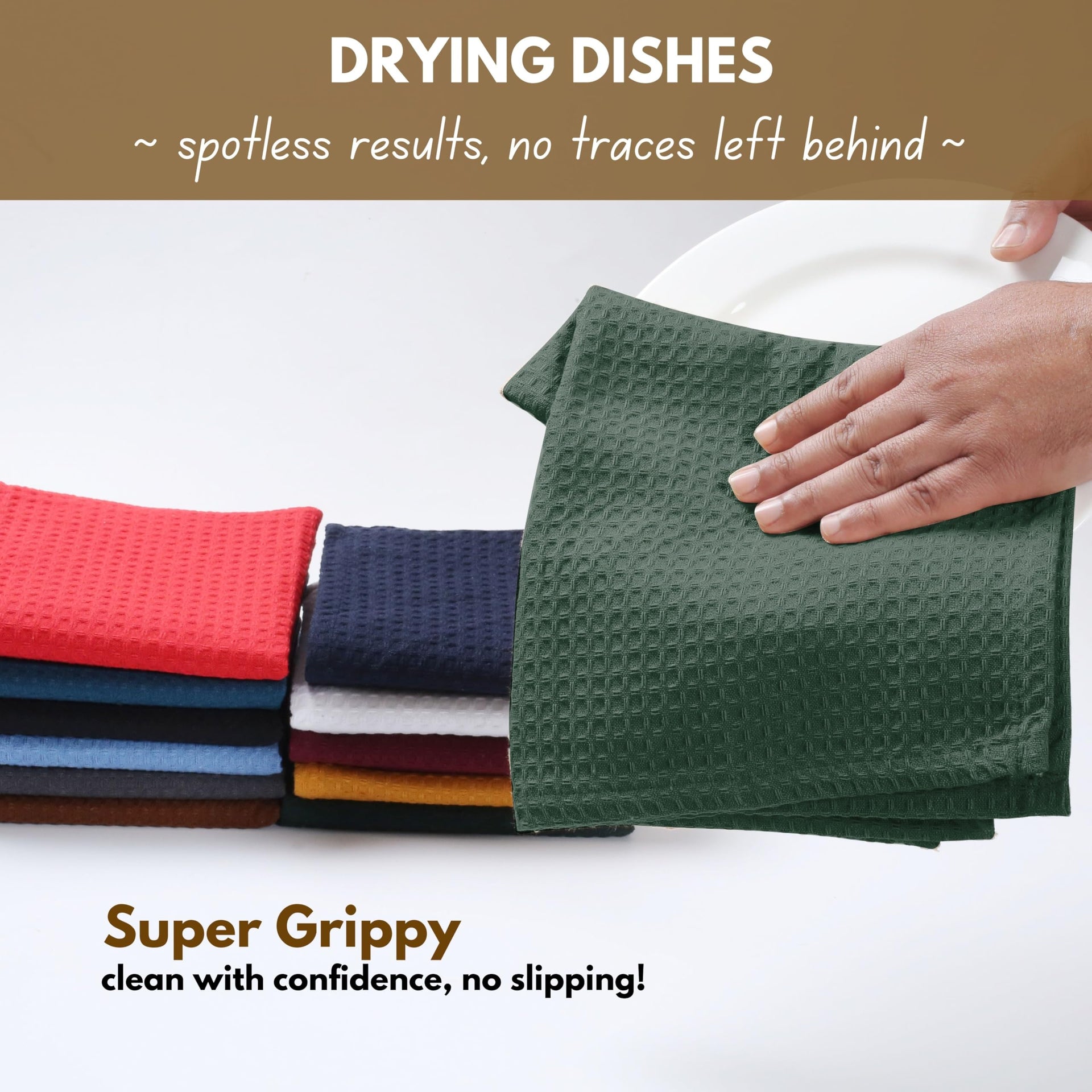 Cotton Kitchen Towel with Hanging Loop 16x26 inches (6 Count)