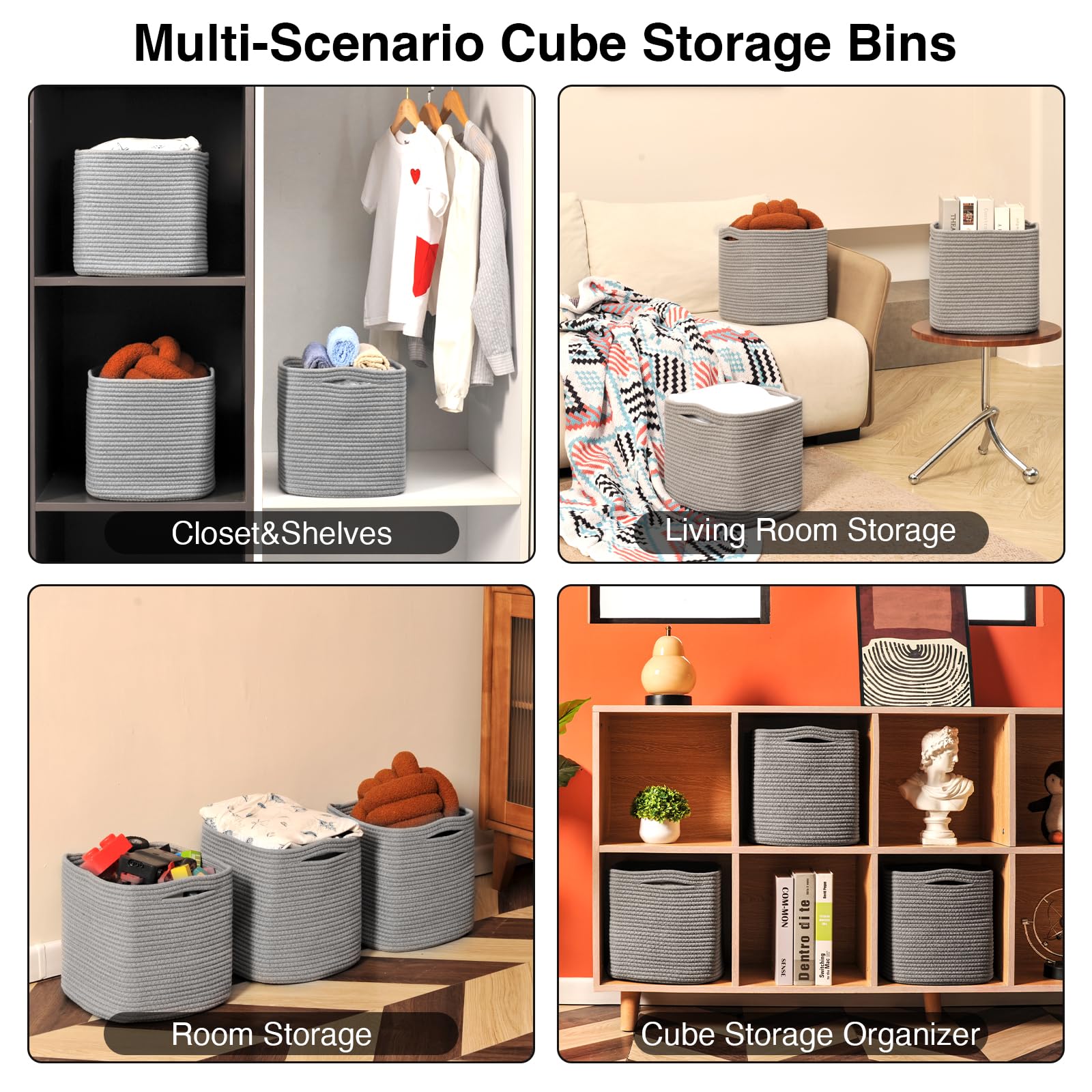 11 Inch Cube Storage Bins (3 Count)