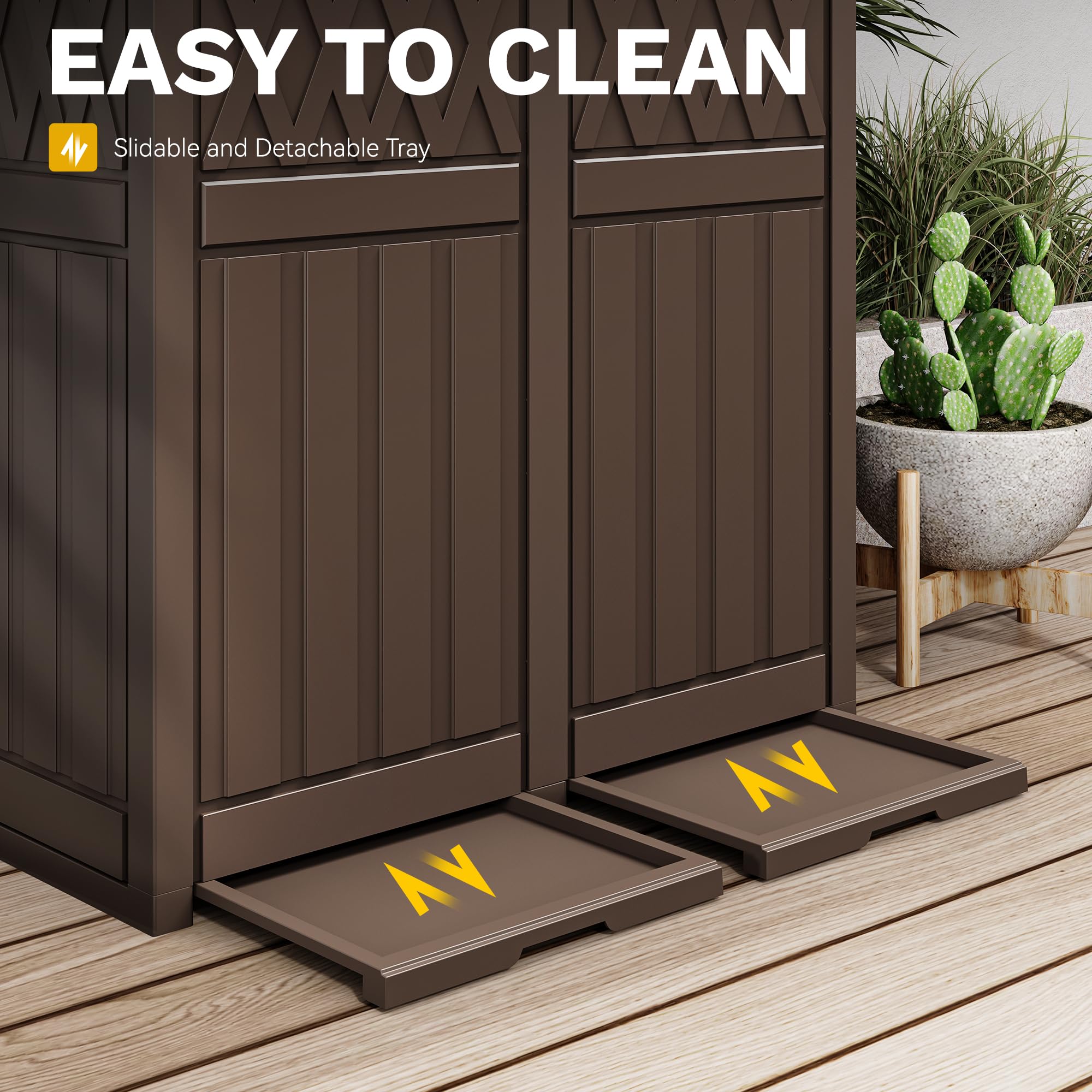72 Gallon Dual Outdoor Trash Can