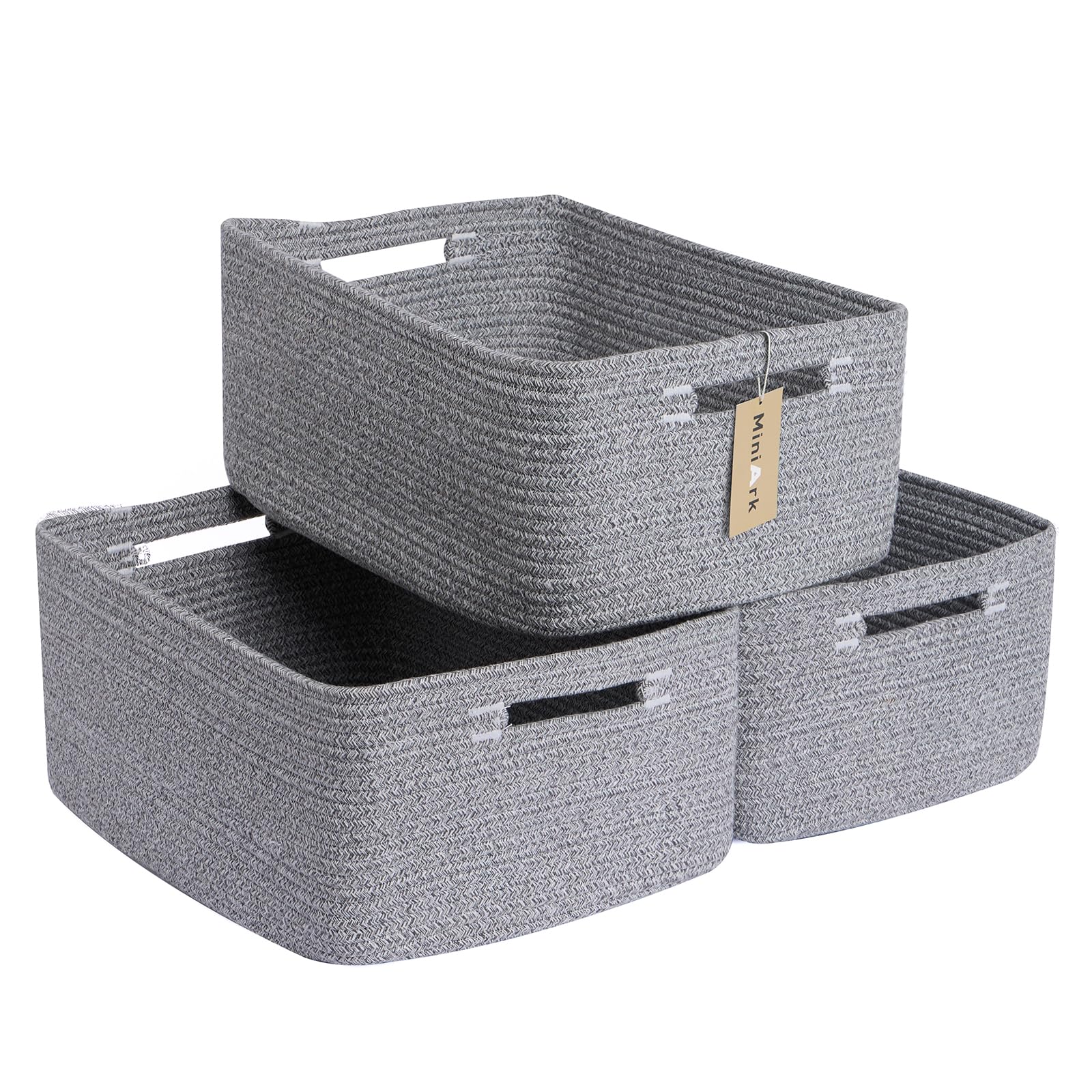 Large Storage Baskets for Shelves (3 Count)