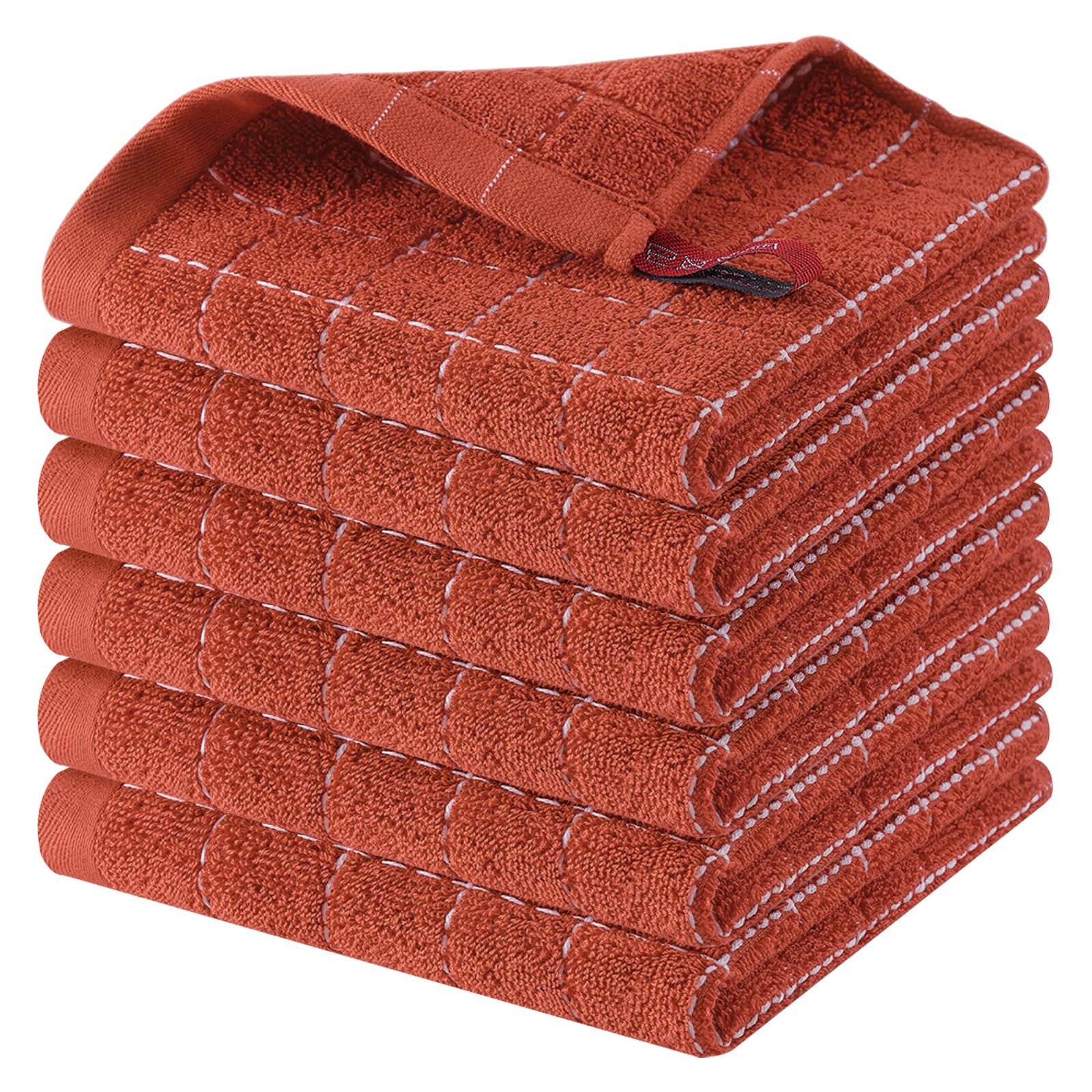 100% Cotton Terry Kitchen Dish Cloths (6 Count)