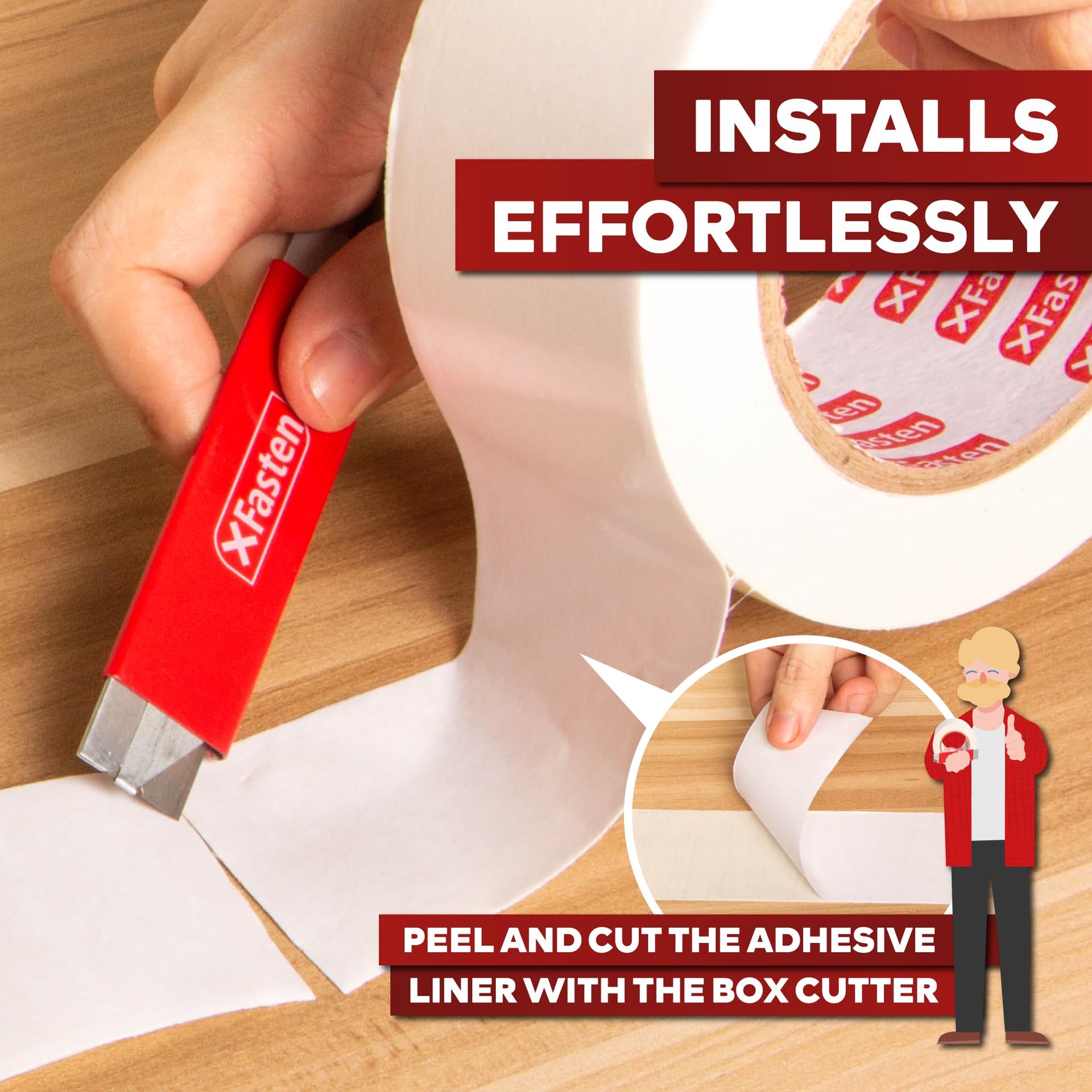 Double Sided Carpet Tape for Area Rugs (90 Foot)