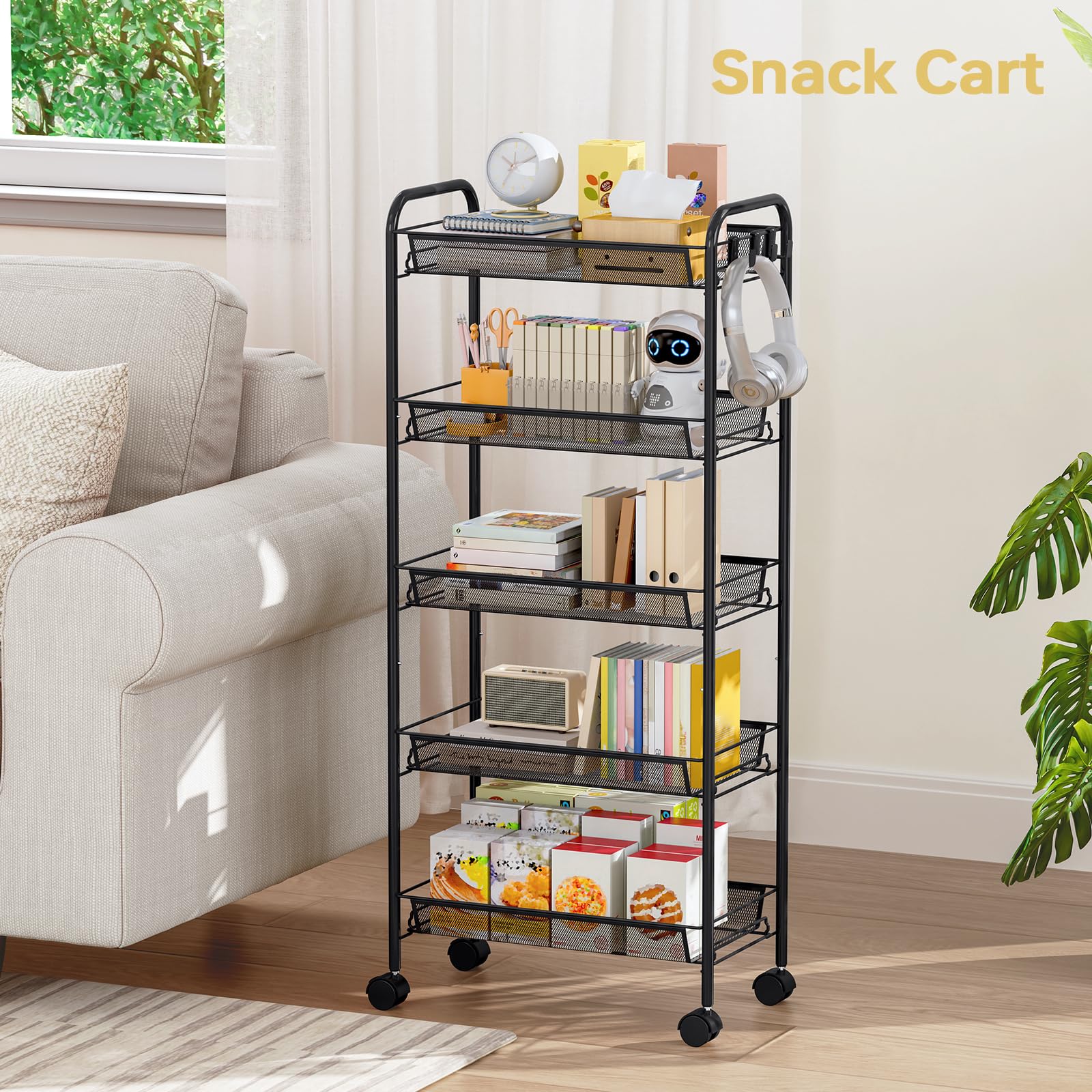 5 Tier Rolling Cart