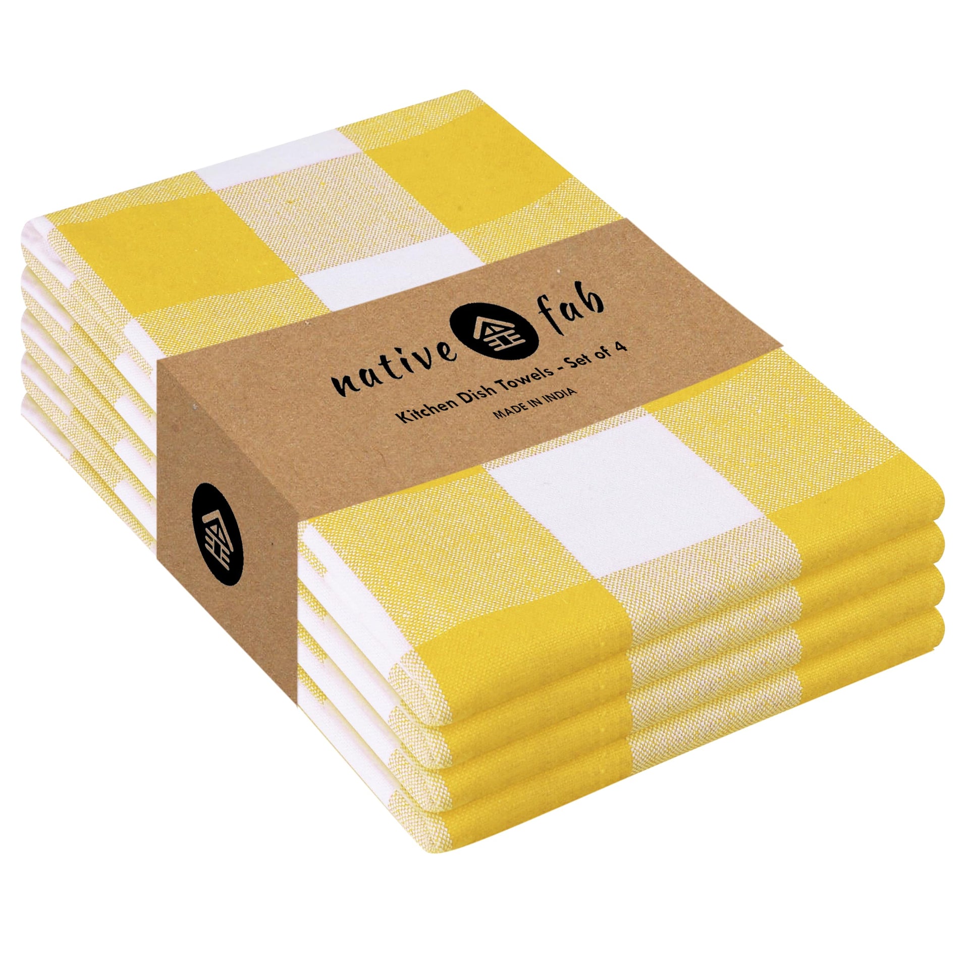 Yellow Buffalo Dish Towel 16"x26" (4 Count)
