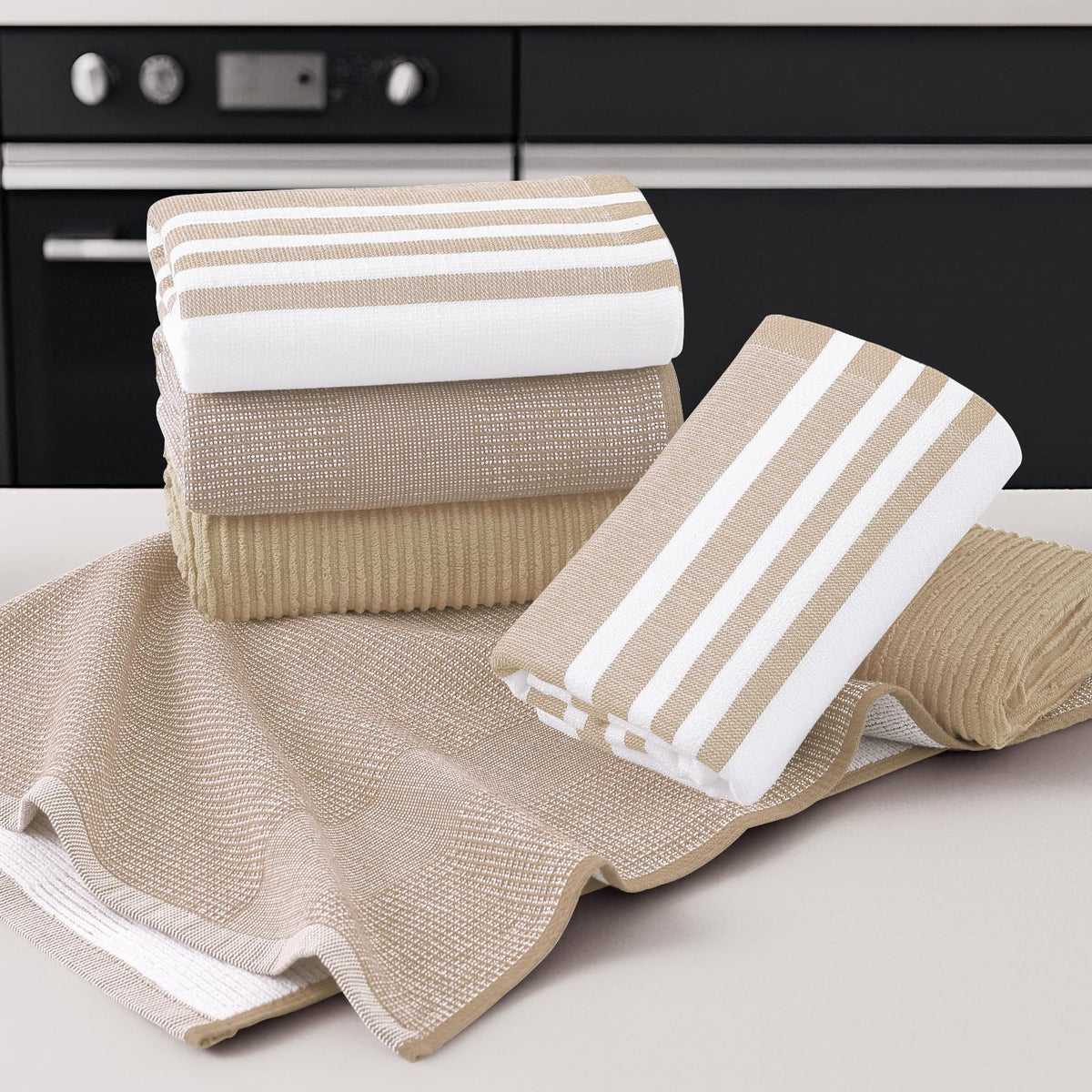 Cotton 380 GSM Premium Kitchen Towels (12 Count)