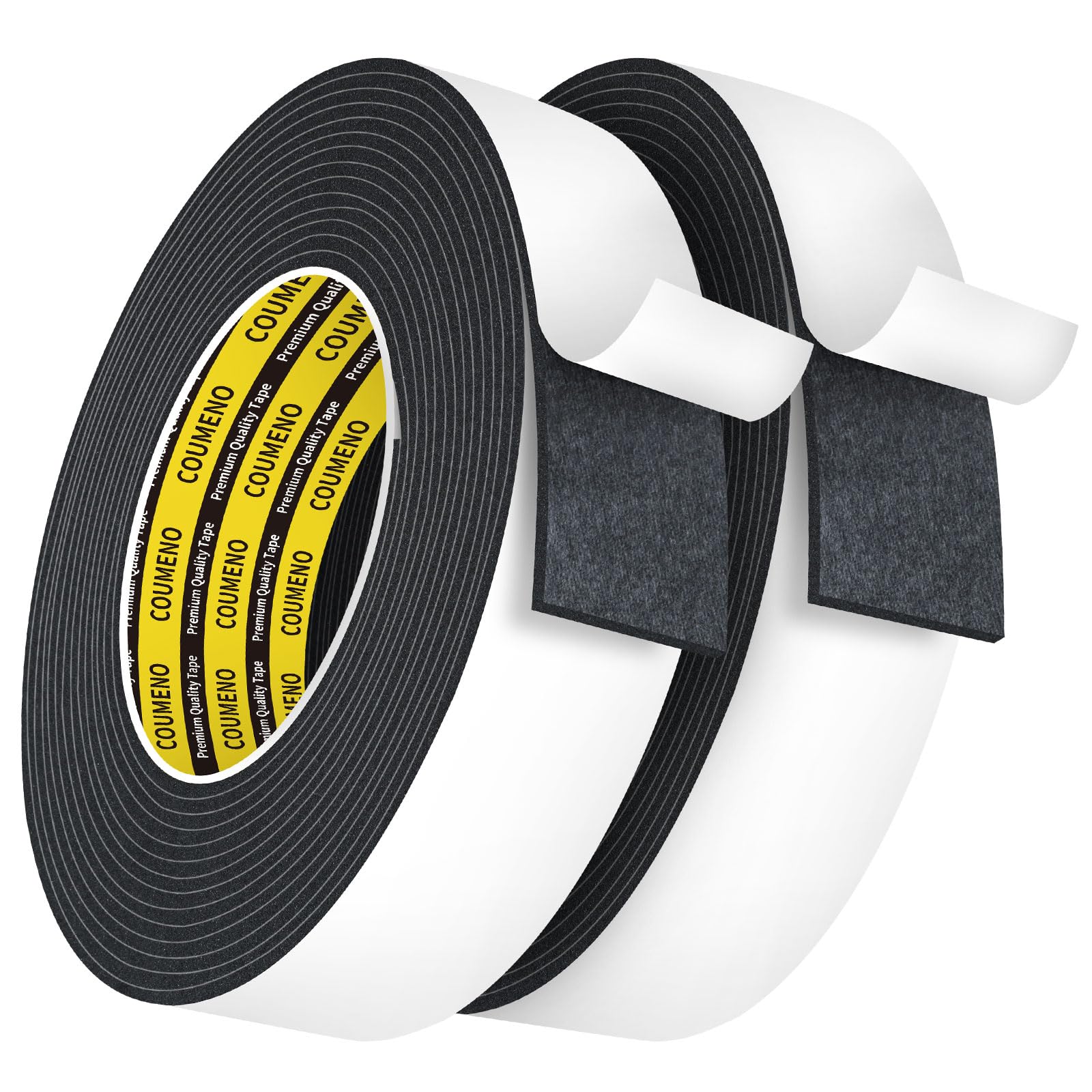 Black Foam Tape Weather Stripping Sealing Sponge (32.8 Foot)