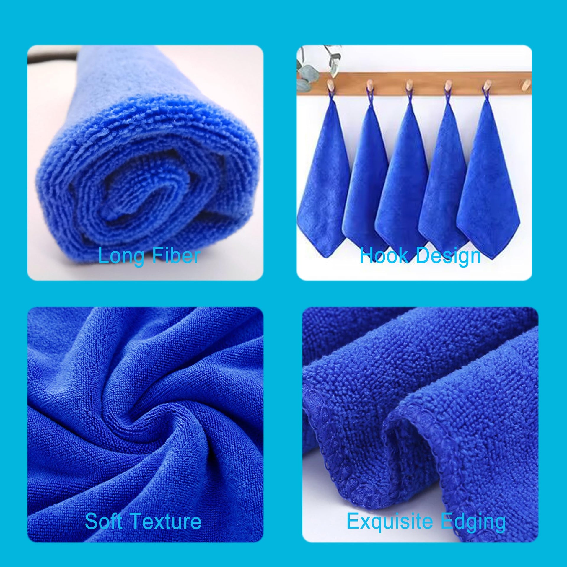 Premium Microfiber Cleaning Cloths (8 Count)