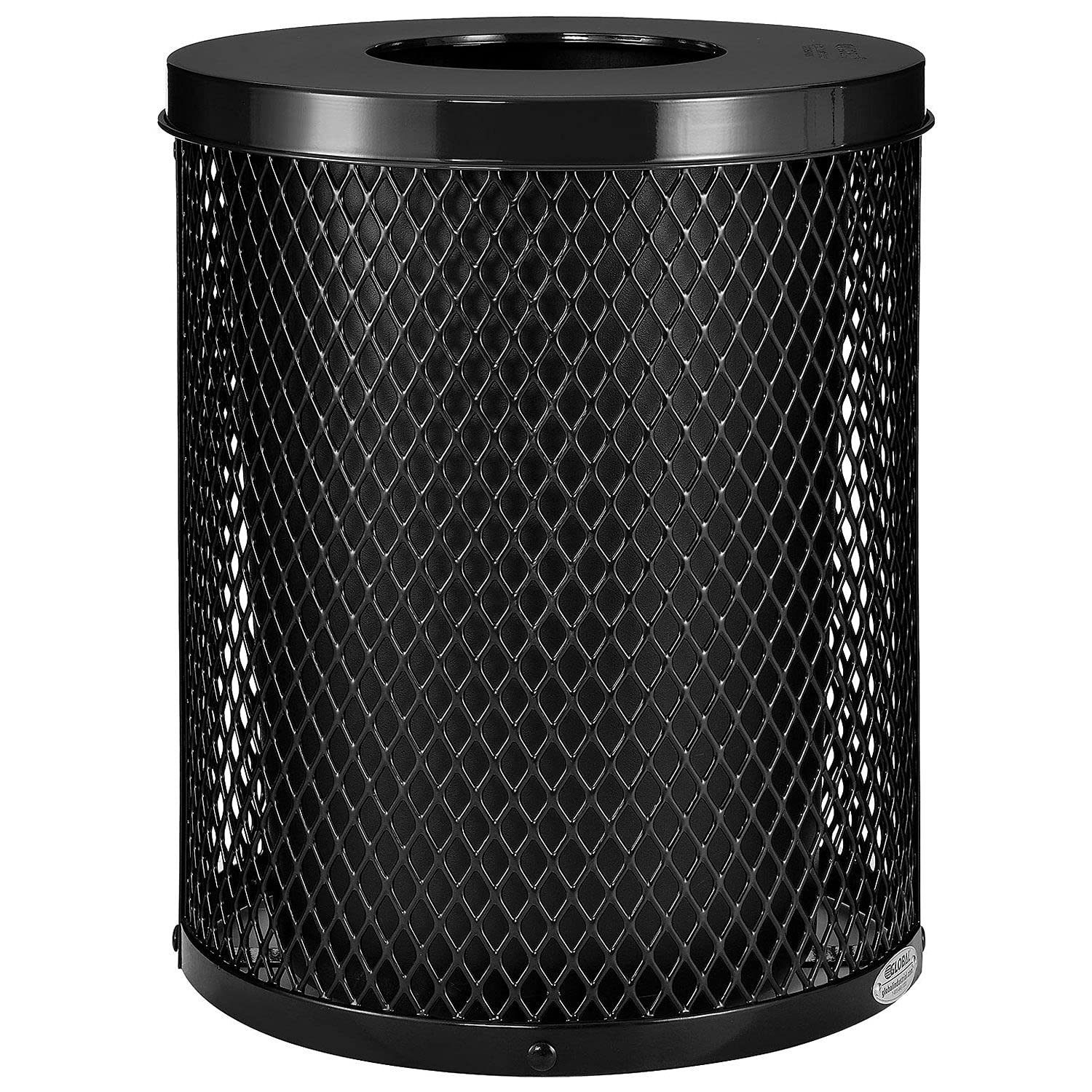 Outdoor Diamond Steel Trash Can