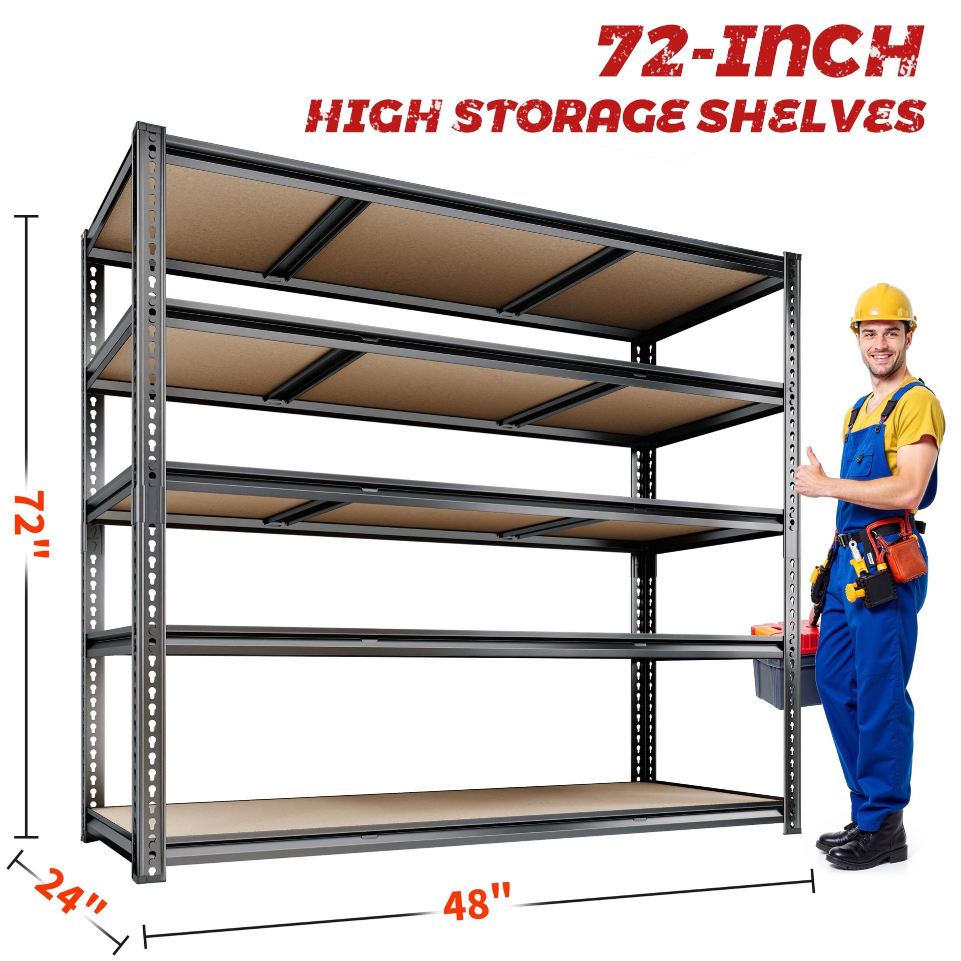 48"W Garage Shelving Heavy Duty (2 Count)