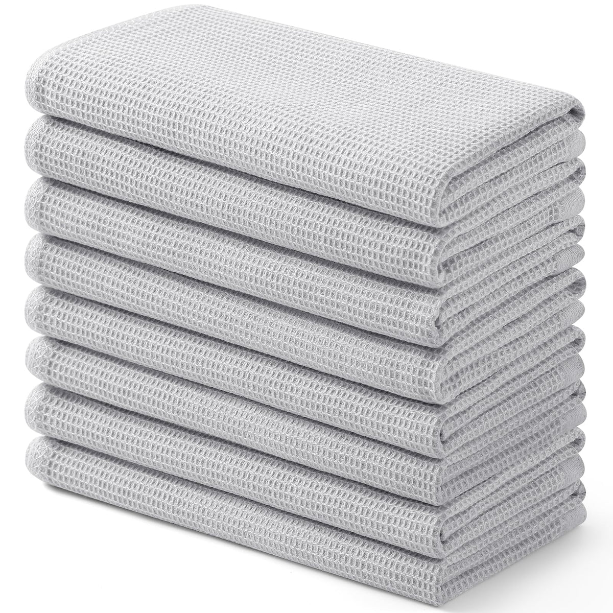 100% Cotton Waffle Weave Kitchen Towels (8 Count)