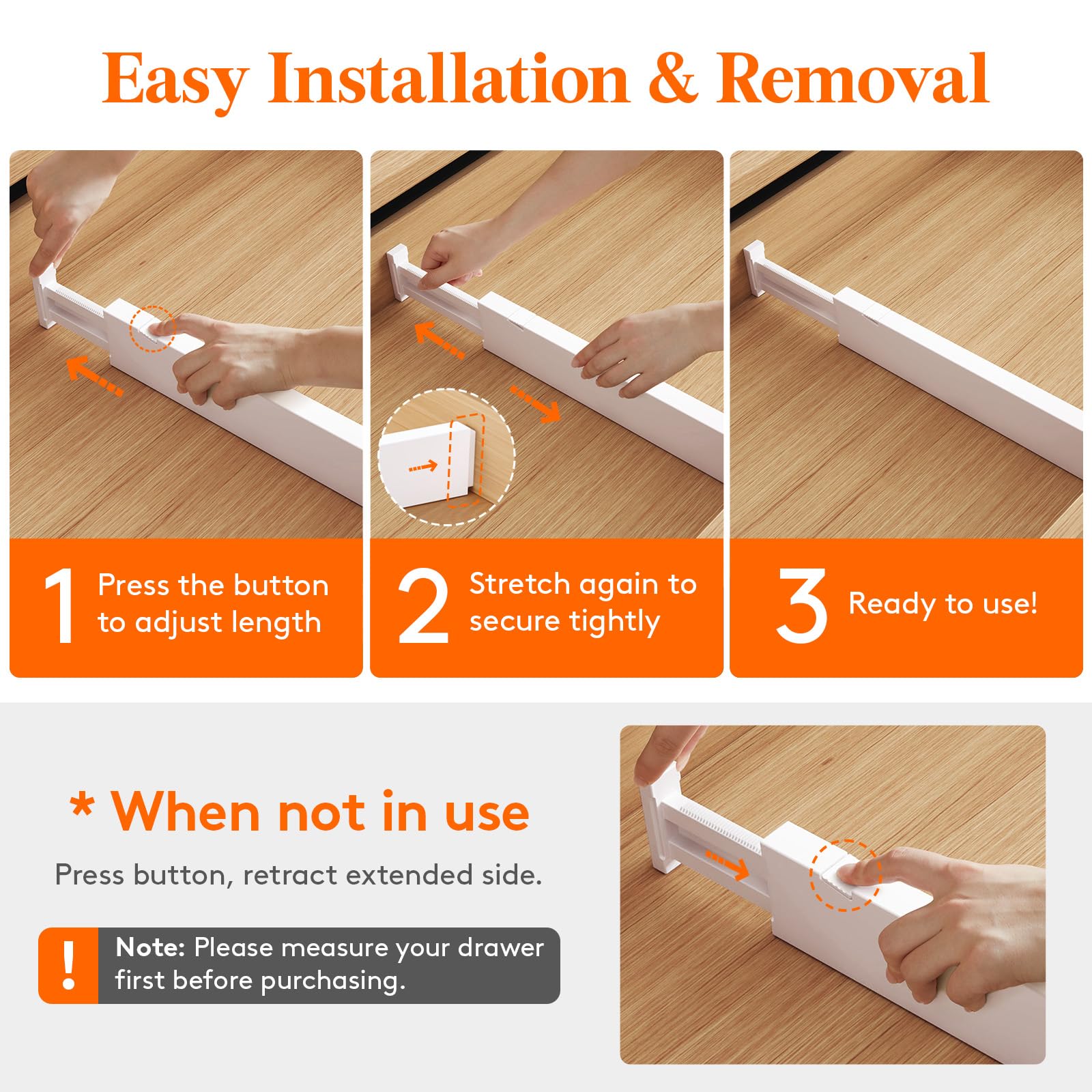 2.36" Upgrade Kitchen Drawer Dividers (5 Count)