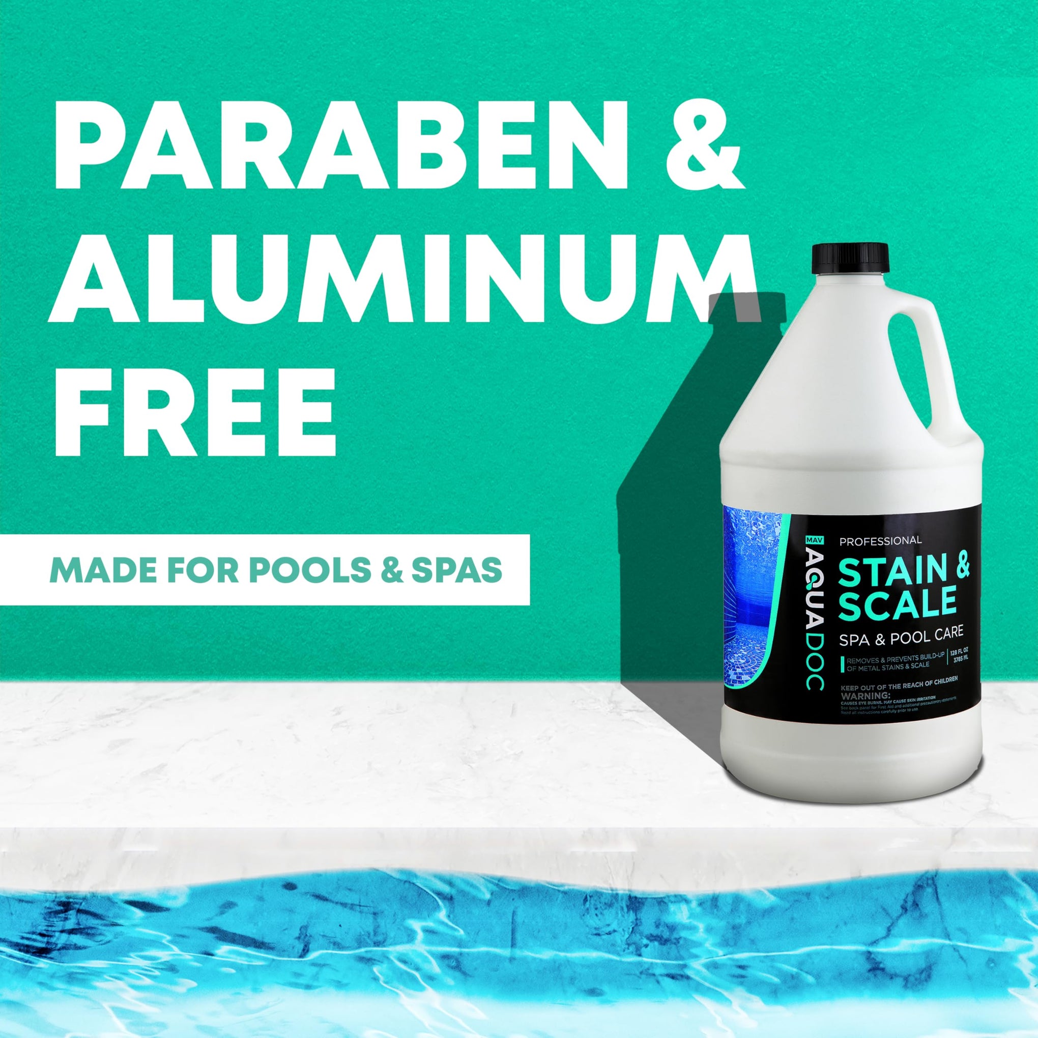 AquaDoc Pool & Spa Stain and Scale Remover for Hot Tubs (128 Fl Oz)