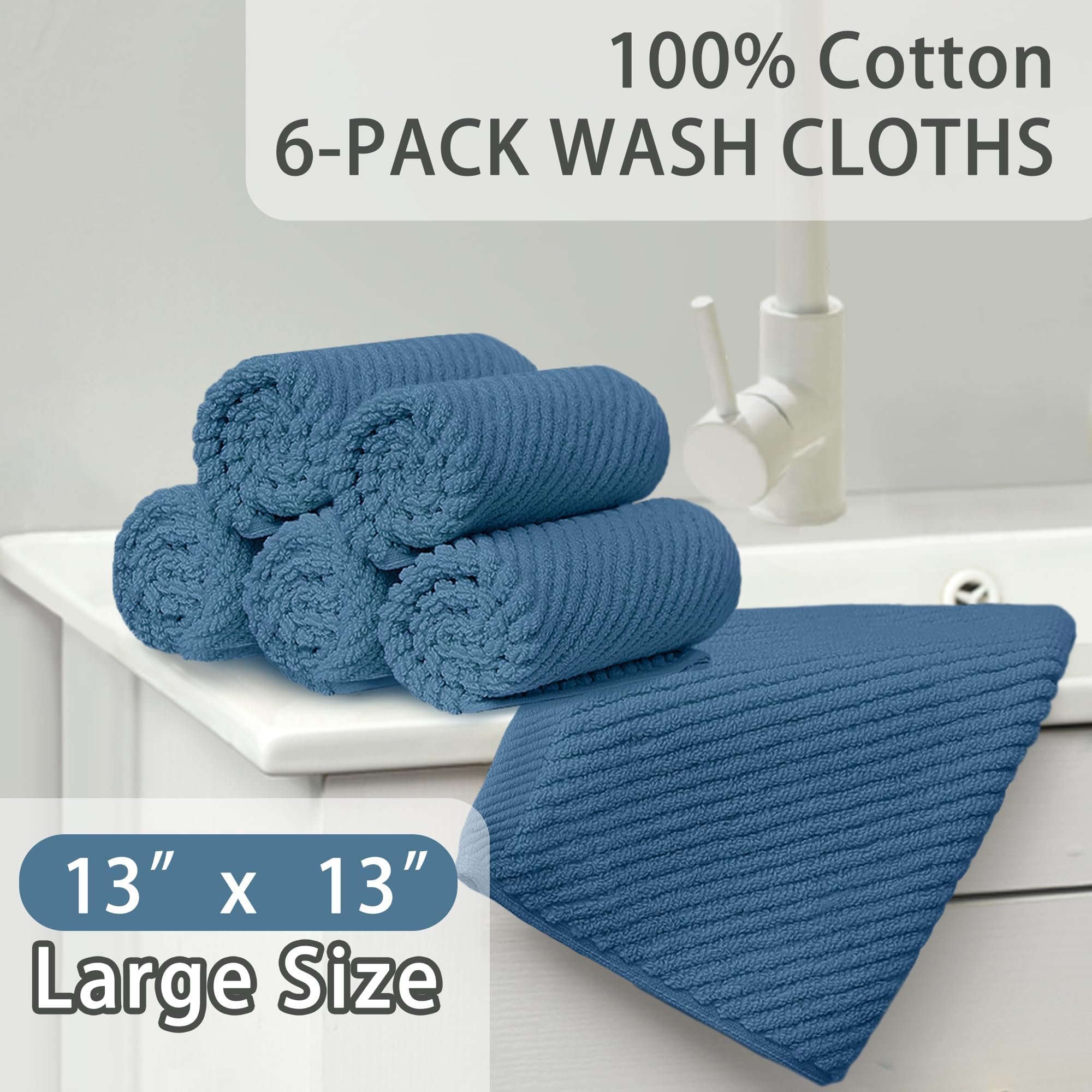 Washcloths 6PC (6 Count)