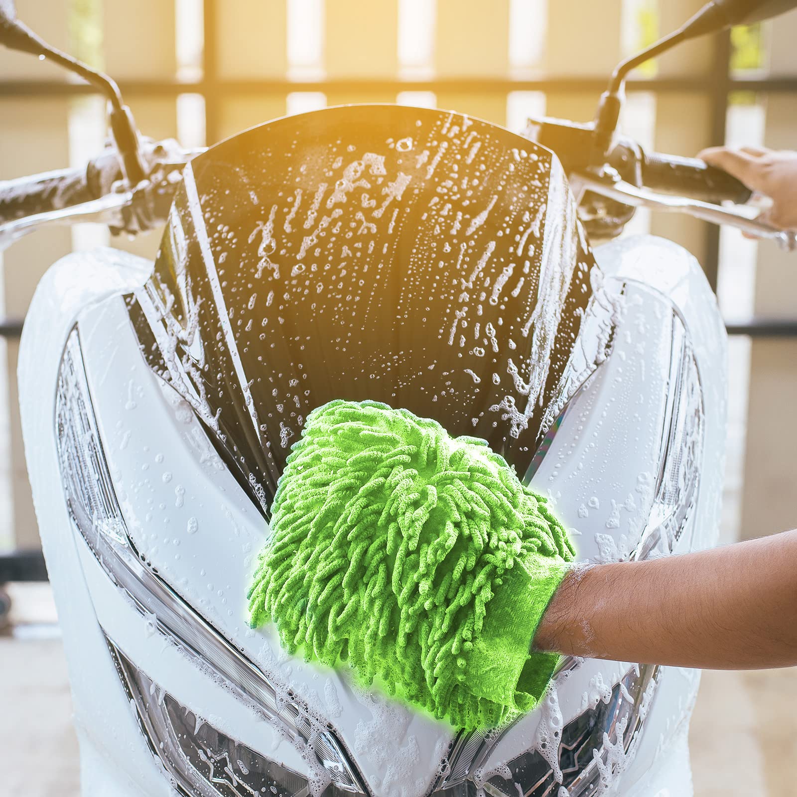 6 Pcs Microfiber Dusting Mitt Plant Cleaning