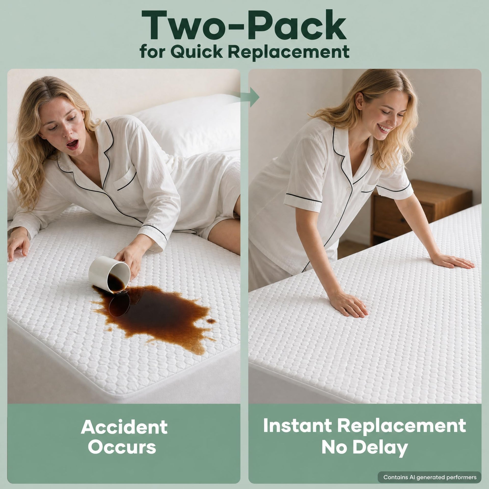 100% Waterproof Mattress Protector (2 Count)