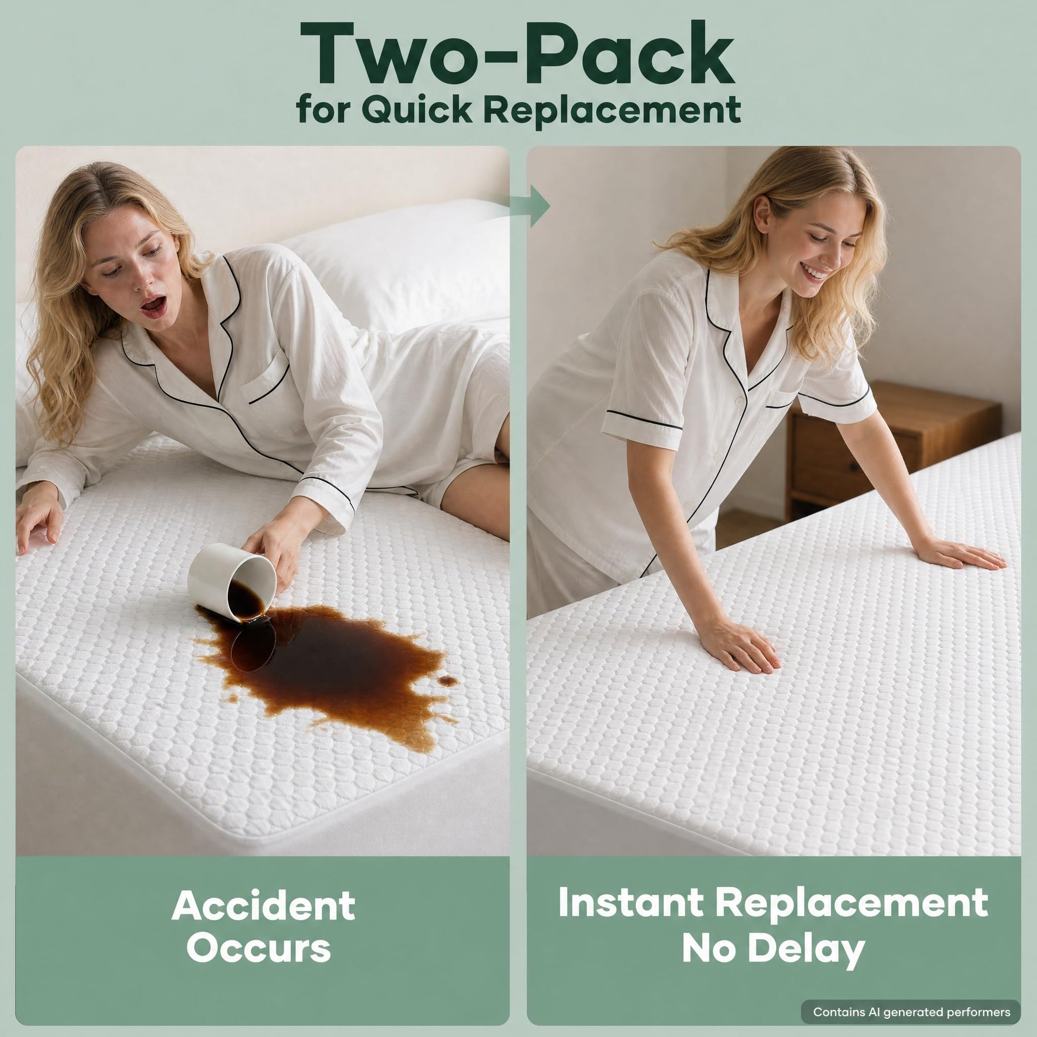 100% Waterproof Mattress Protector (2 Count)