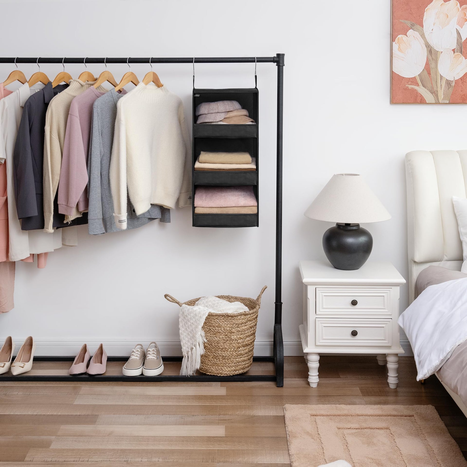 3 Shelf Hanging Closet Organizer