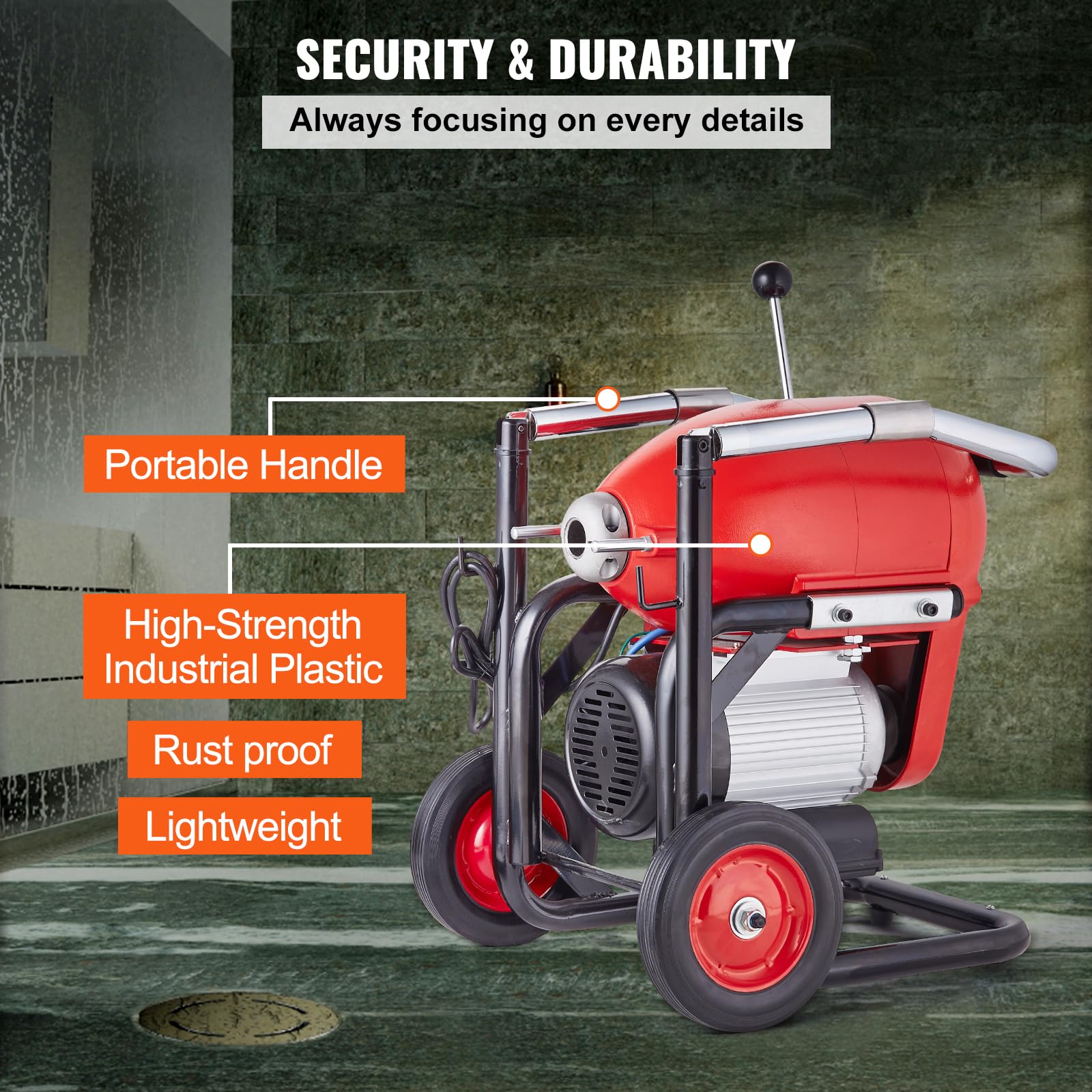 Drain Cleaner Machine 120FT x 6
