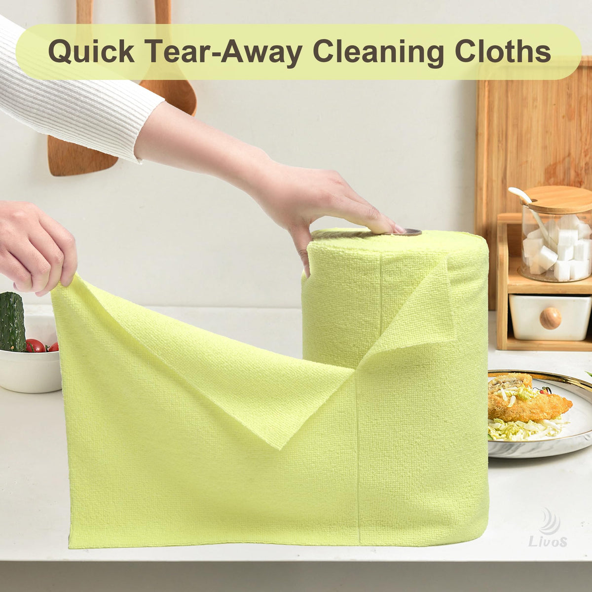 Microfiber Cleaning Cloth Roll (80 Count)