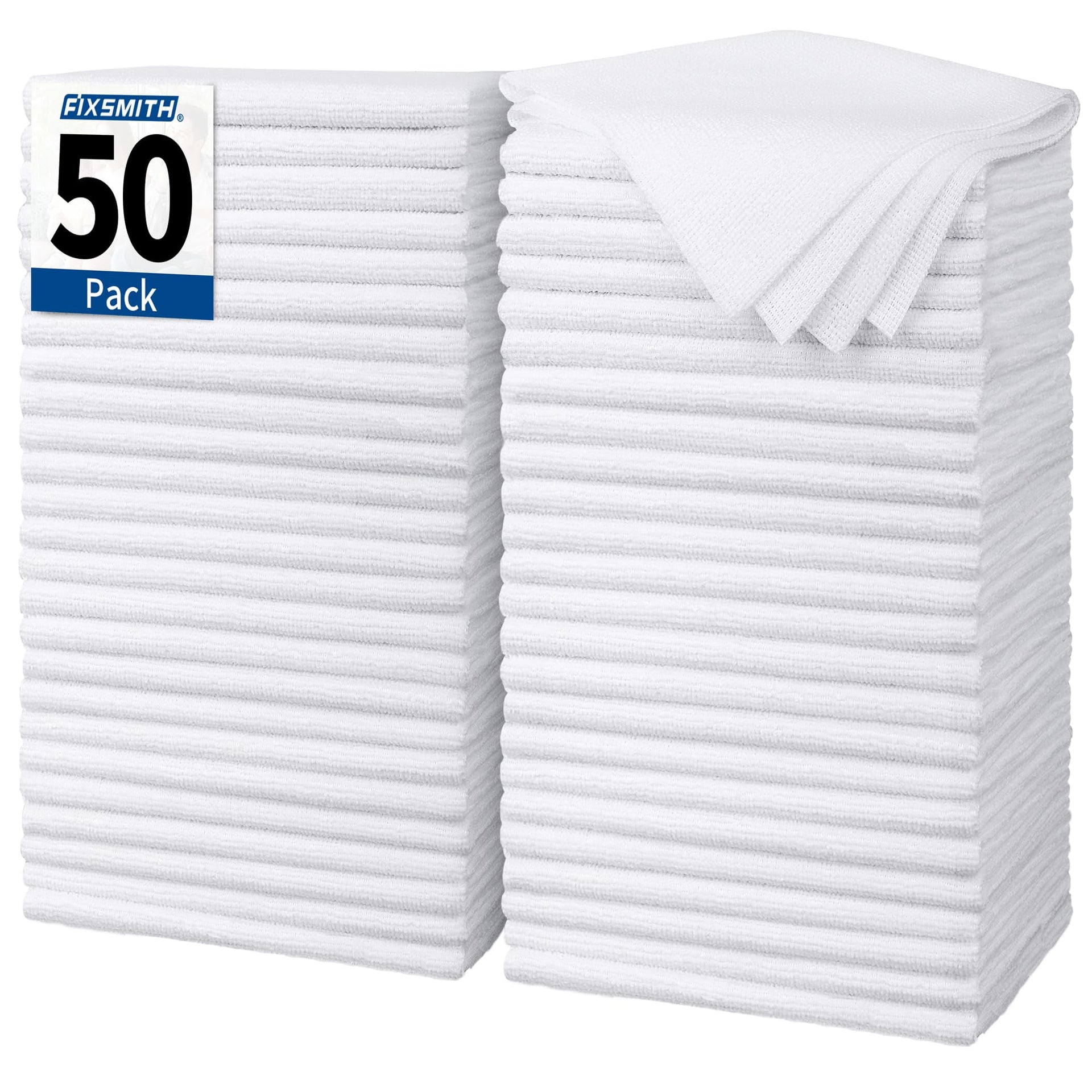 White Microfiber Cleaning Cloth (50 Count)